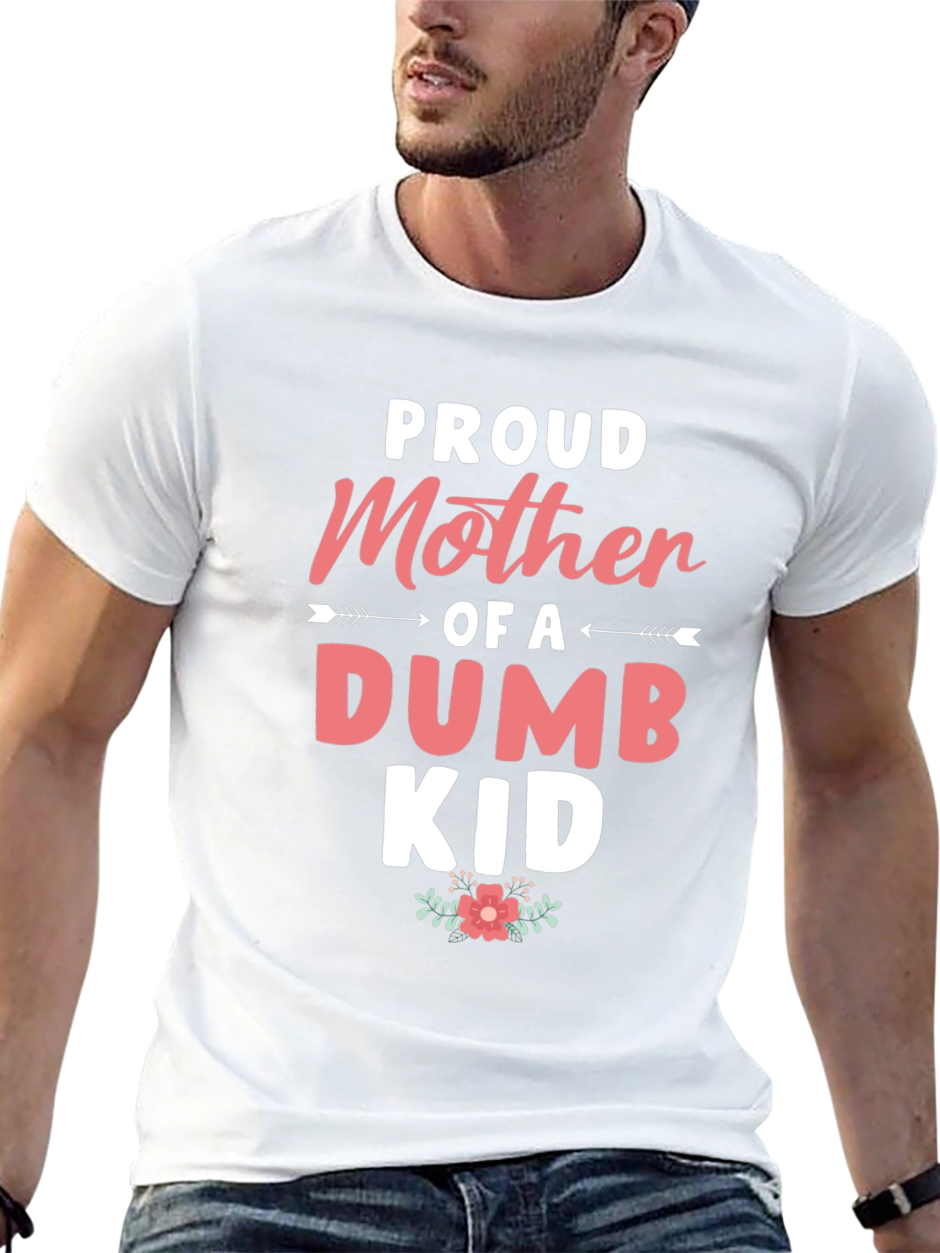 Black Proud Mother of a Dumb Kid - Black T-shirt view 13