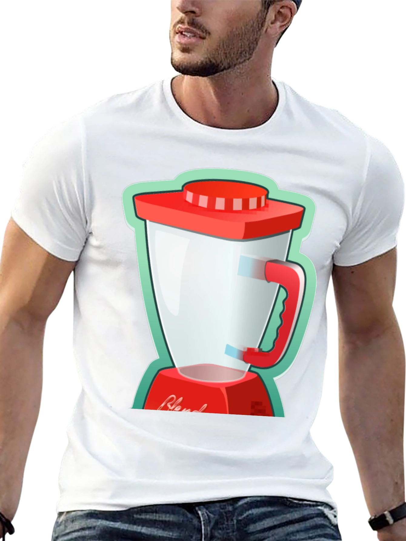 Black Blend Graphic Tee - Black Cotton T-Shirt view 13