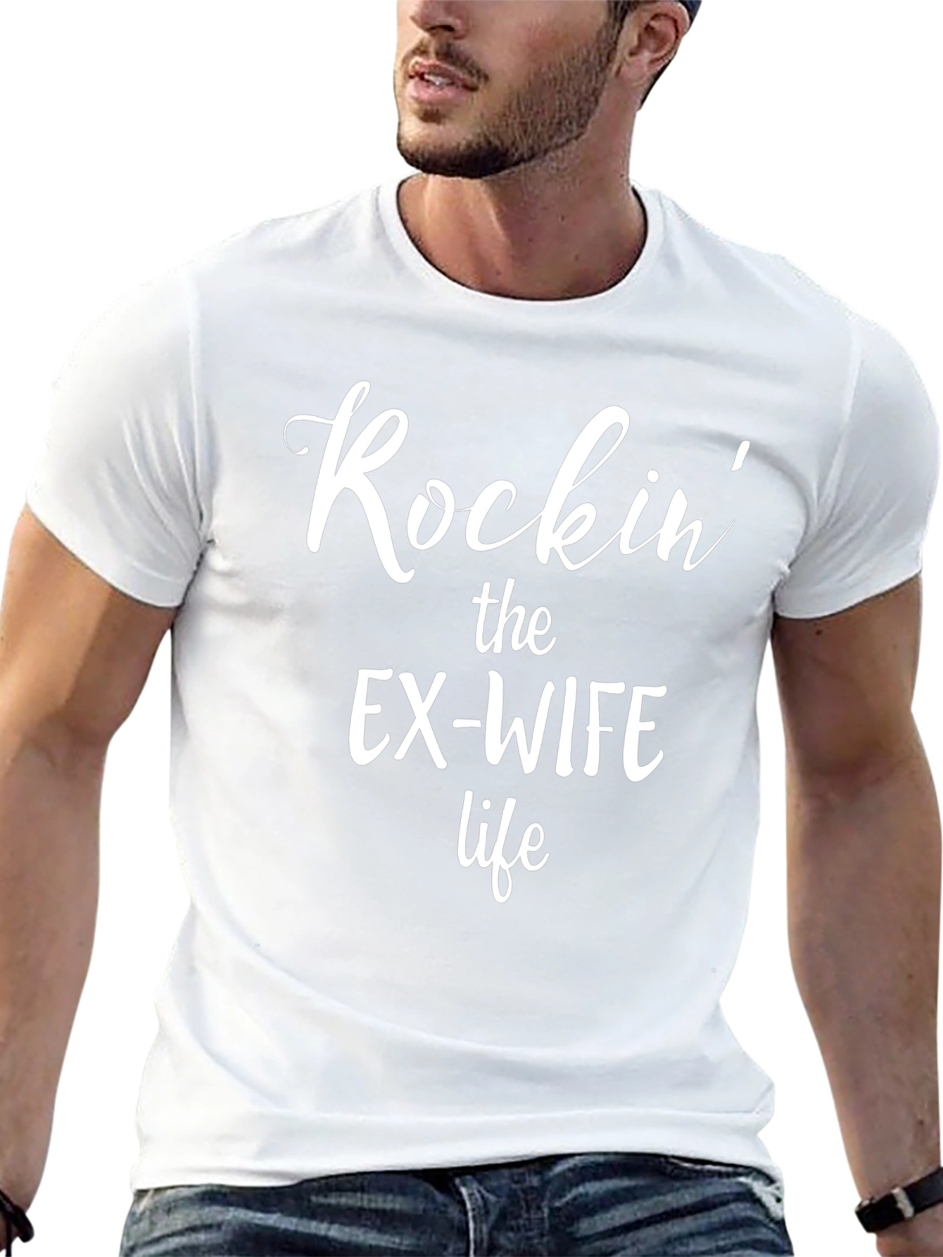 Black Rockin' the Ex-Wife Life T-Shirt view 13