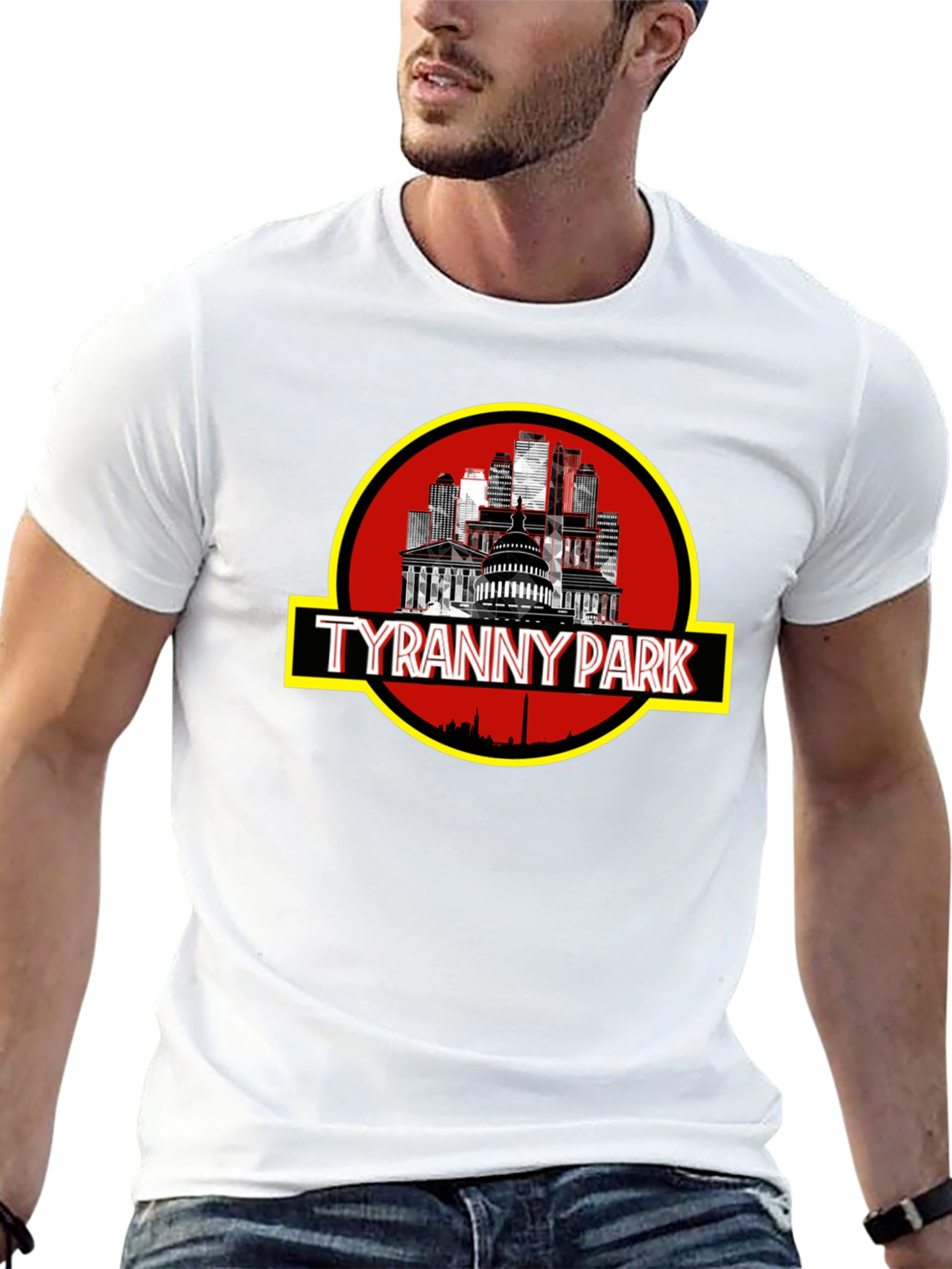 Black Tyranny Park Graphic T-Shirt - Political Statement Tee view 13