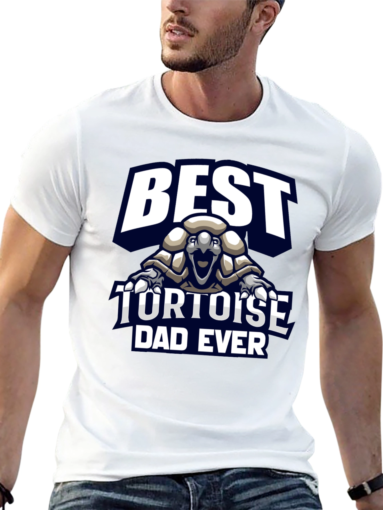 Black Best Tortoise Dad Ever Graphic T-Shirt view 13