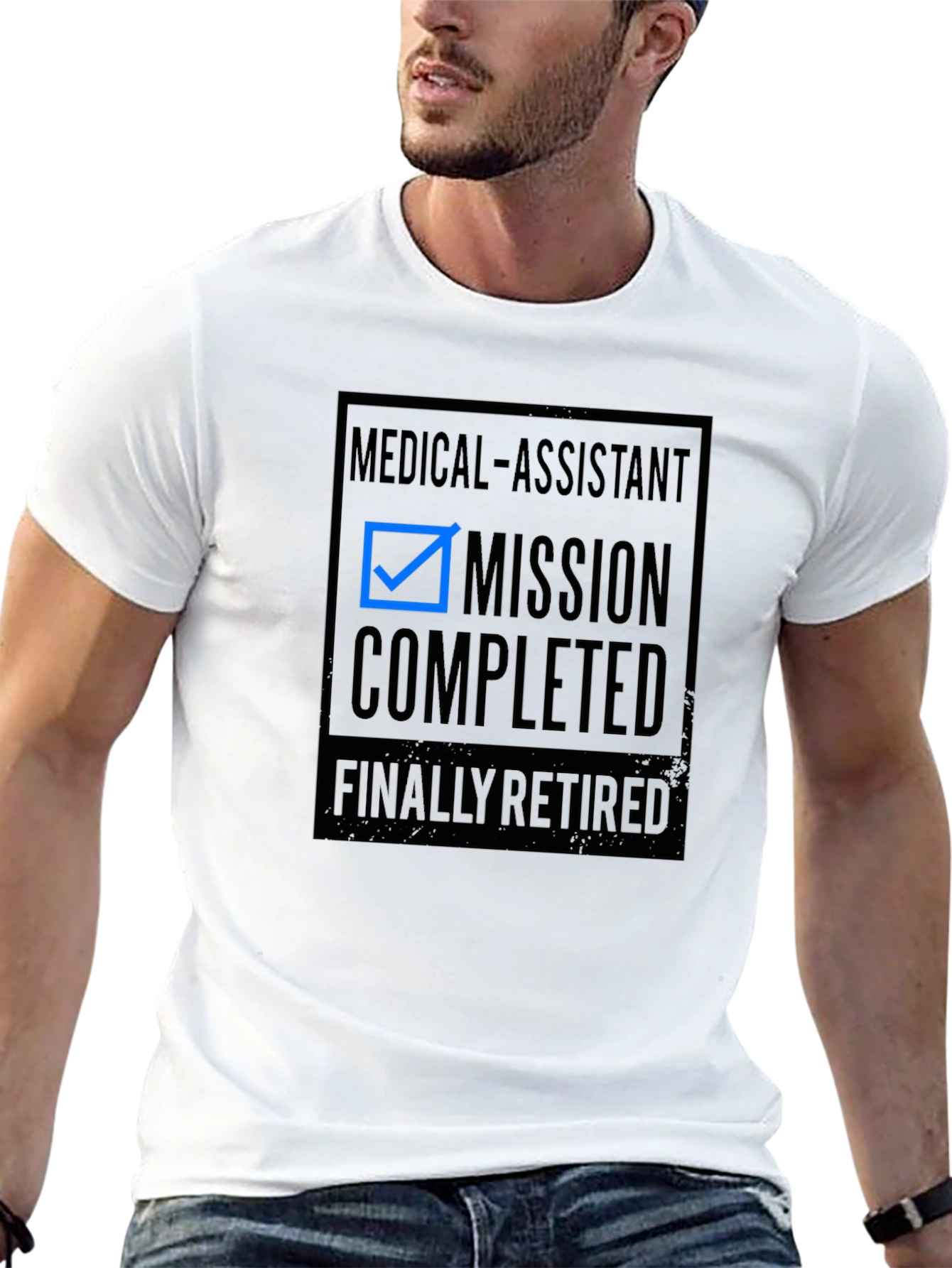 Black Medical Assistant Retirement T-Shirt view 13