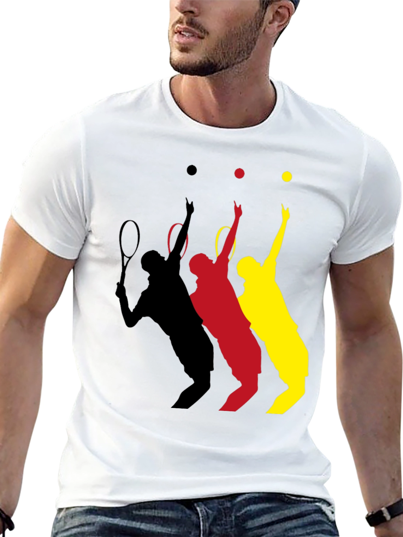 Black Tennis Player T-Shirt - Black view 13