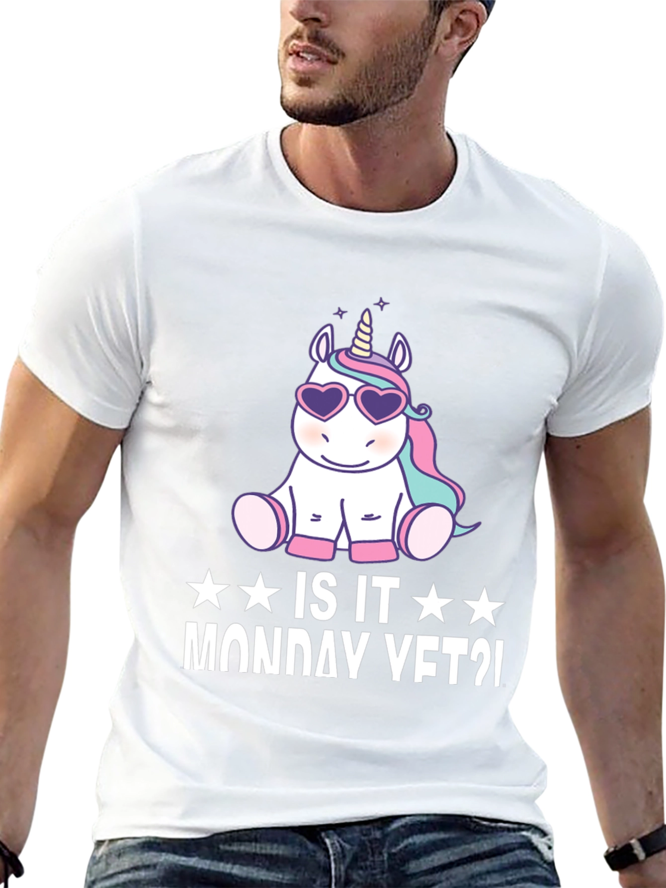 Black Unicorn Heart Glasses T-Shirt - Is It Monday Yet? view 13