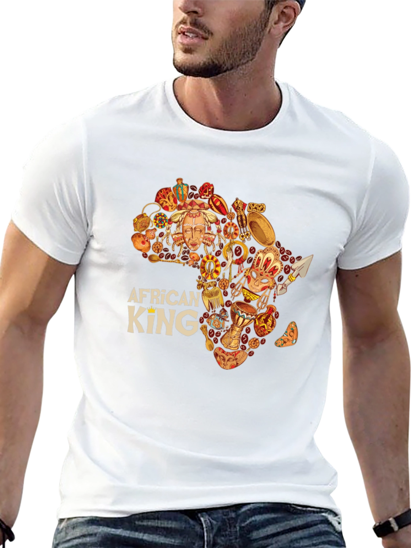 Black African King Black Graphic Tee  view 13