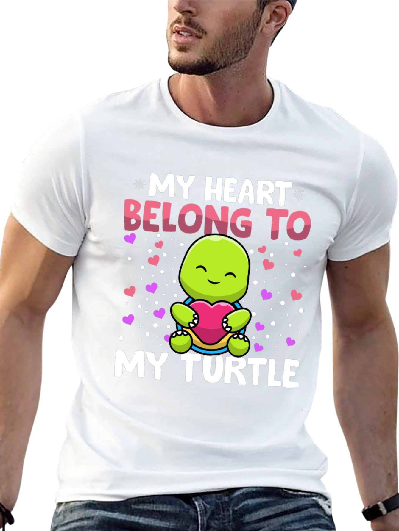 Black My Heart Belongs To My Turtle T-Shirt view 13