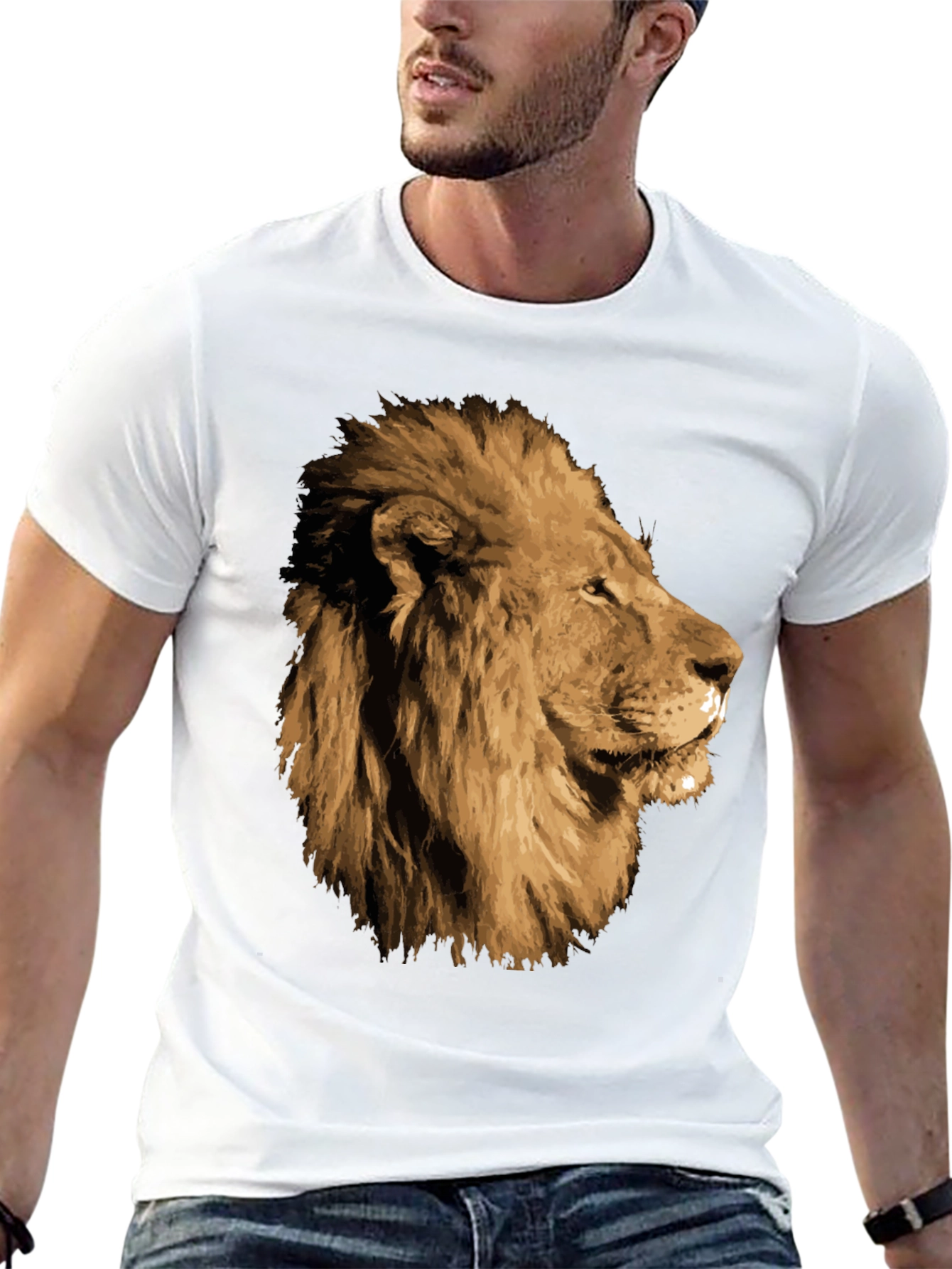 Black Lion Graphic T-Shirt - Black view 13