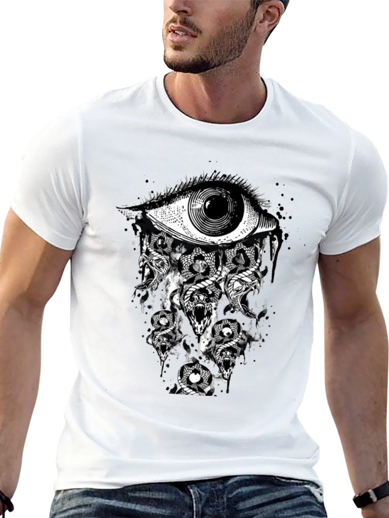 Black Eye & Snakes Graphic Tee - Black view 13