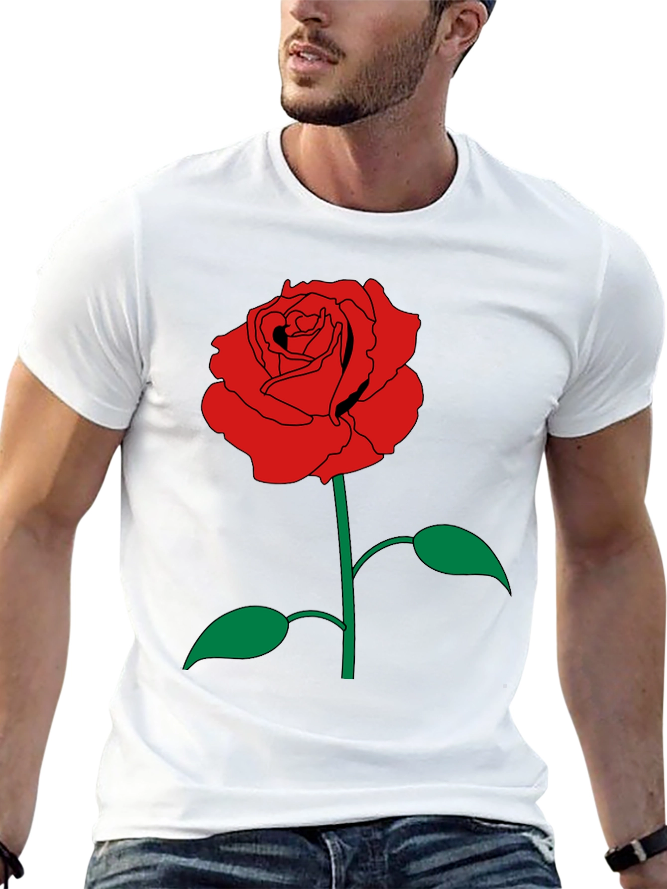 Black Rose Graphic Black T-Shirt view 13