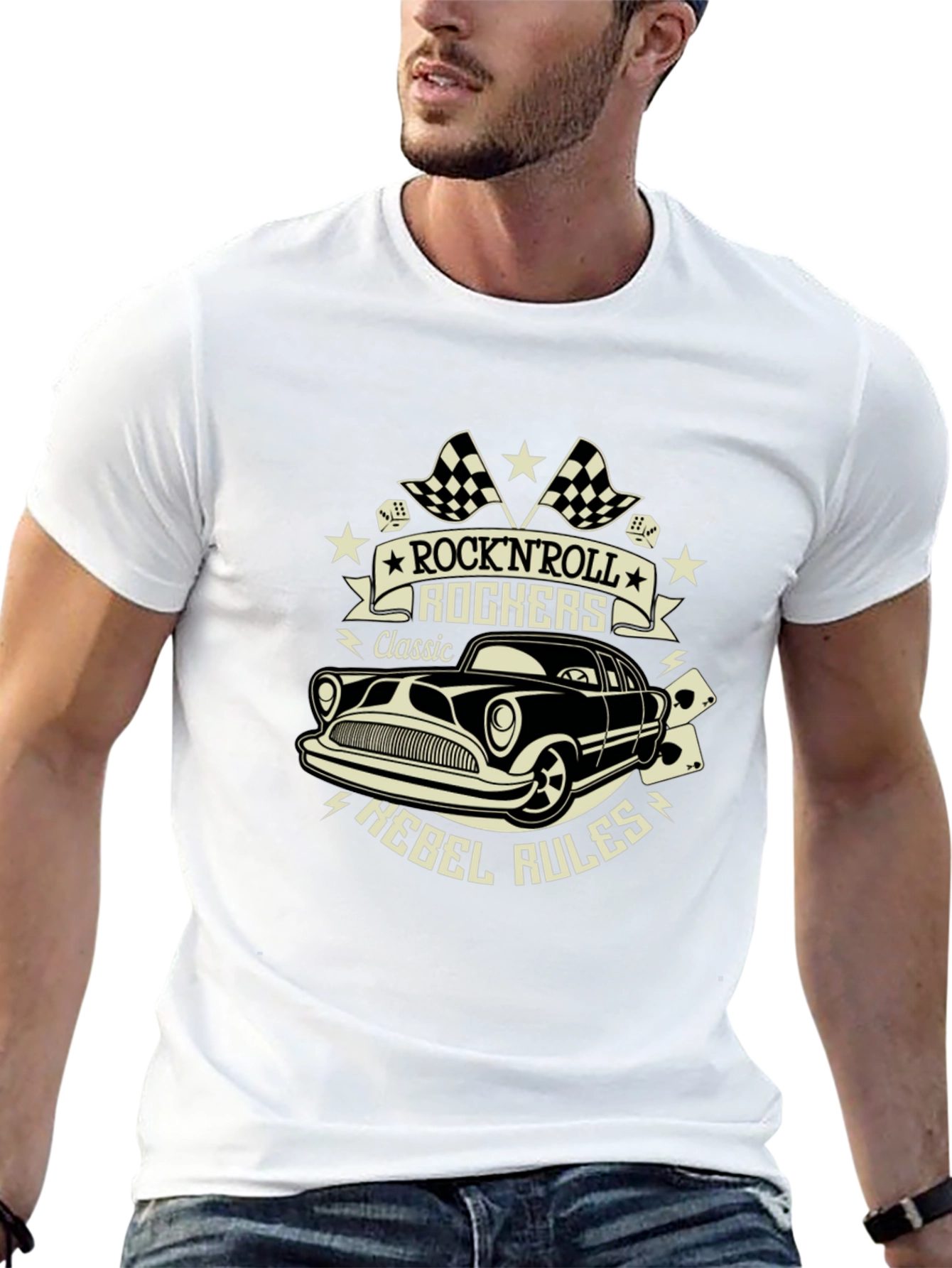 Black Rock'n'Roll Rockers Classic Rebel Rules Tee view 13