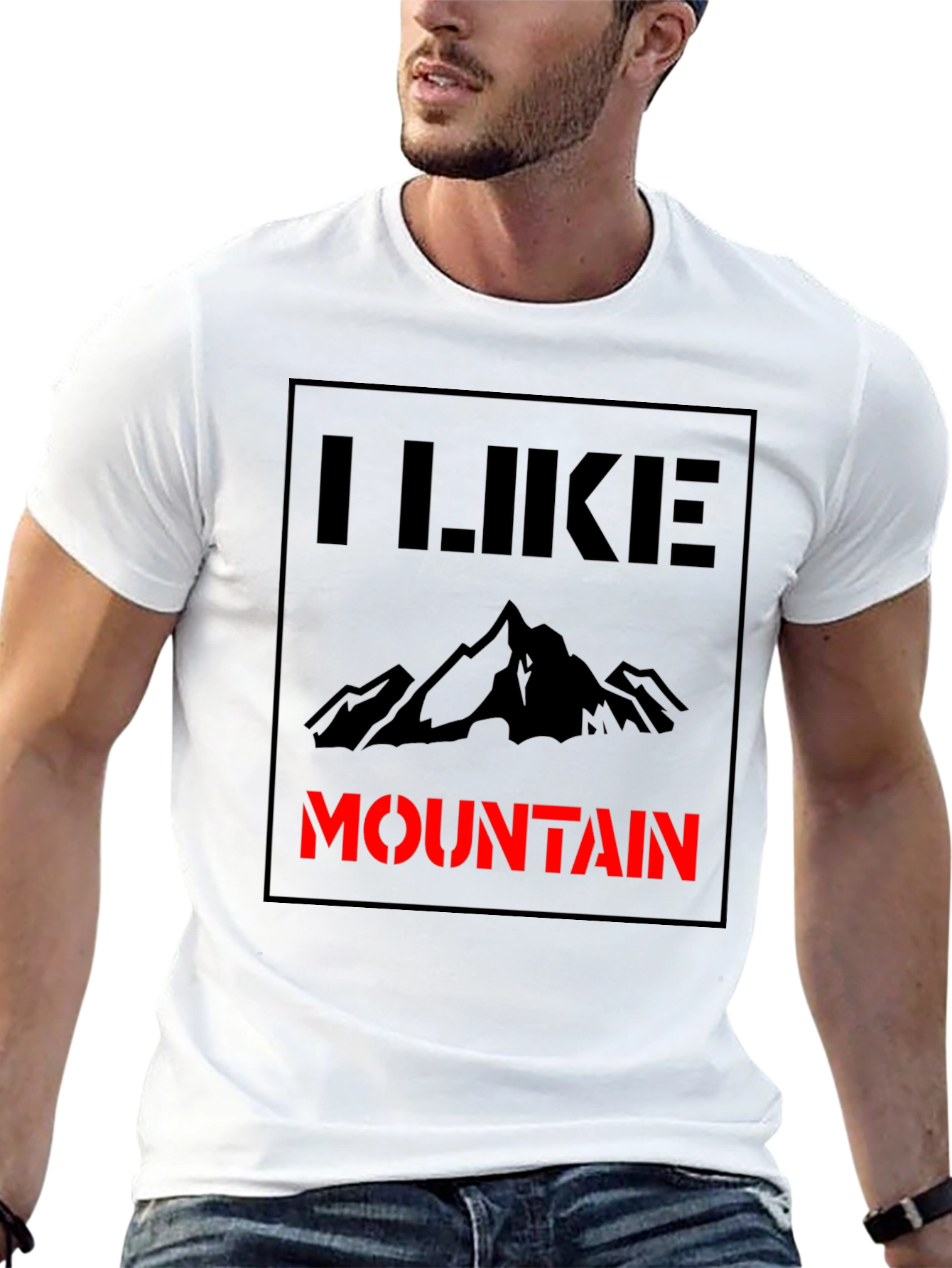 Black I Like Mountain Black T-Shirt view 13