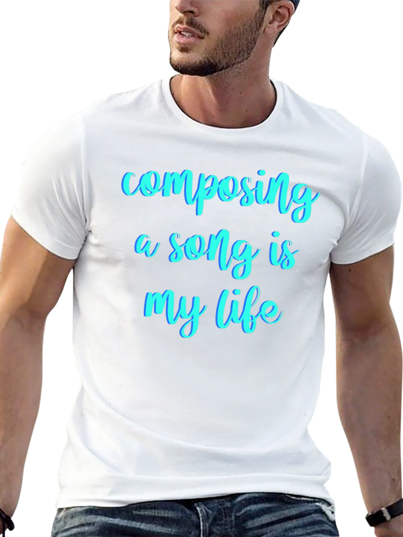 Black Composing a Song is My Life Graphic T-Shirt view 13