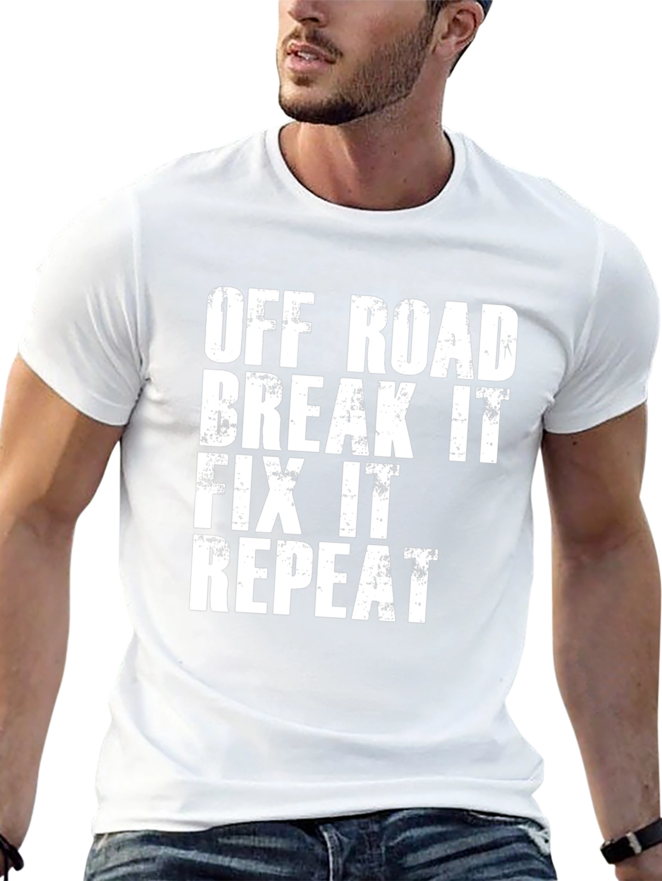 Black Off Road Break It Fix It Repeat Graphic T-Shirt view 13