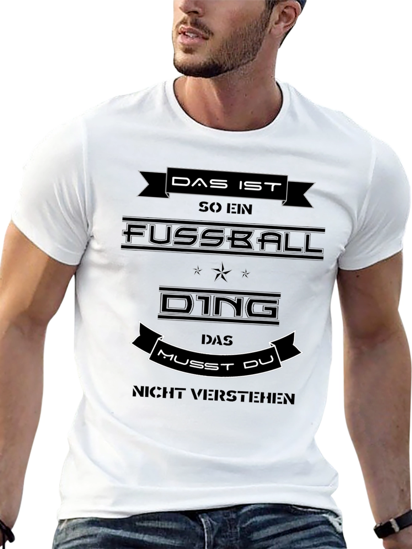 Black Das Ist Fussball Funny T-Shirt view 13