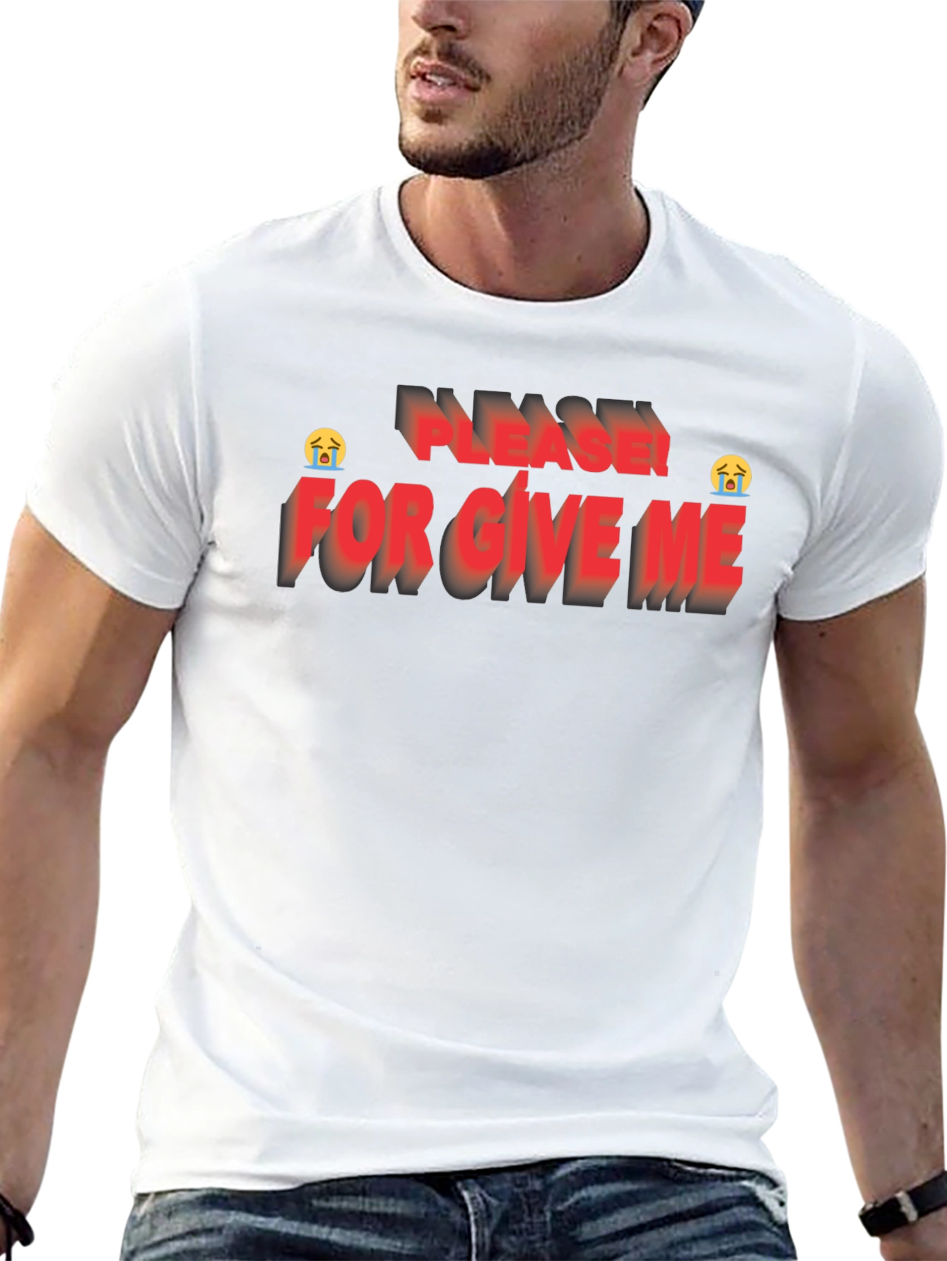 Black Please Forgive Me Graphic Tee - Trendy Apology Shirt view 13