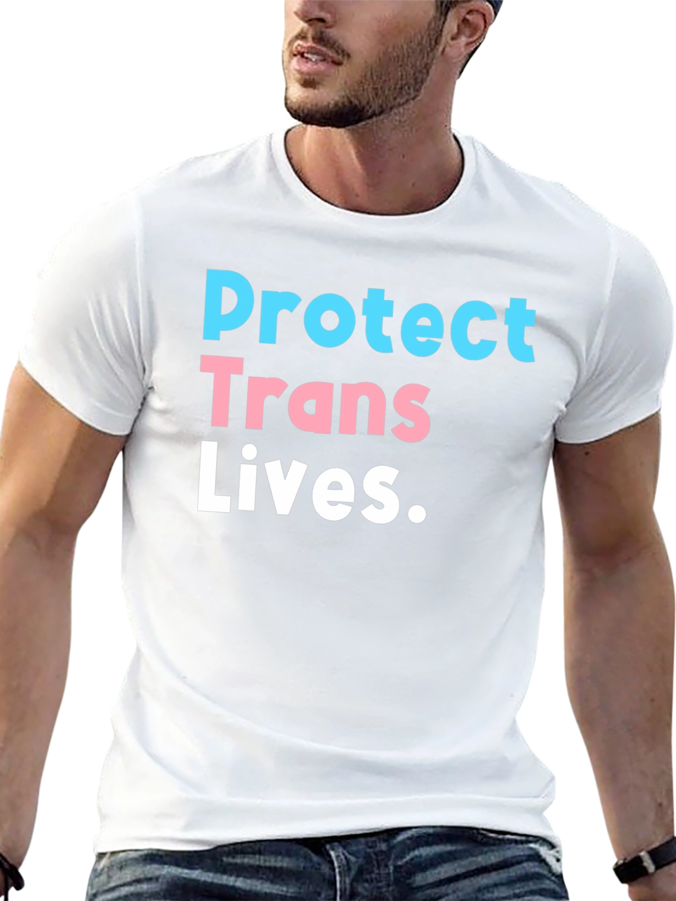 Black Protect Trans Lives T-Shirt - Black view 13