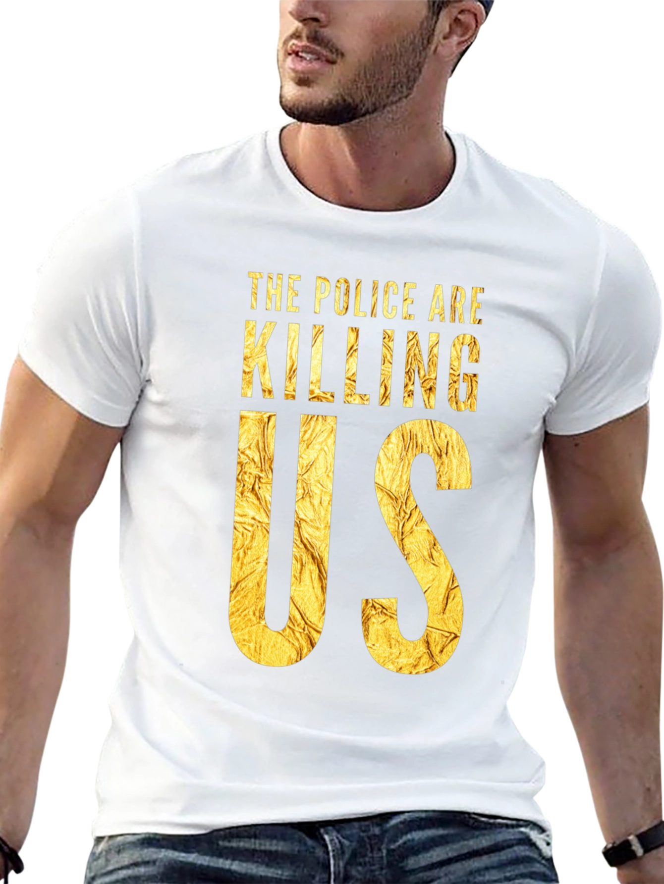 Black The Police Are Killing Us Black T-Shirt view 13