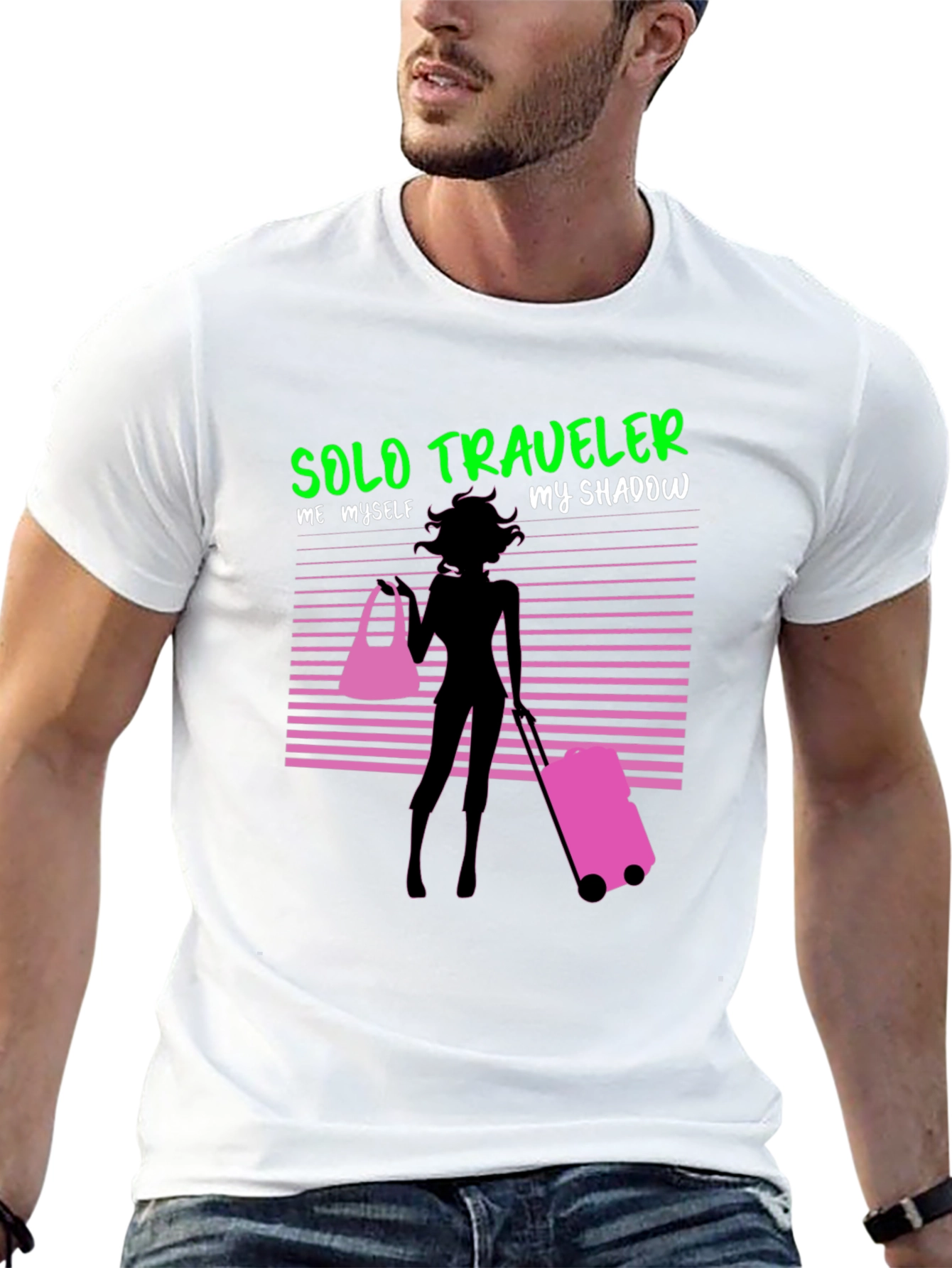 Solo Traveler Graphic Tee - Black Cotton T-Shirt - 13