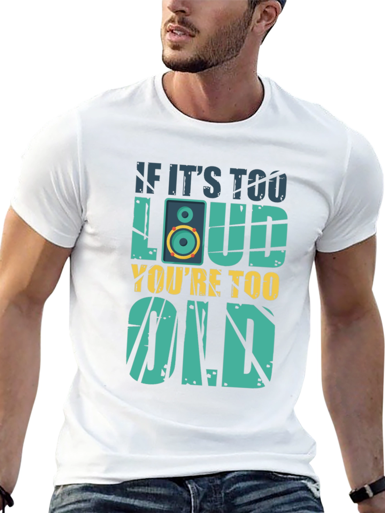 Black If It's Too Loud You're Too Old T-Shirt view 13