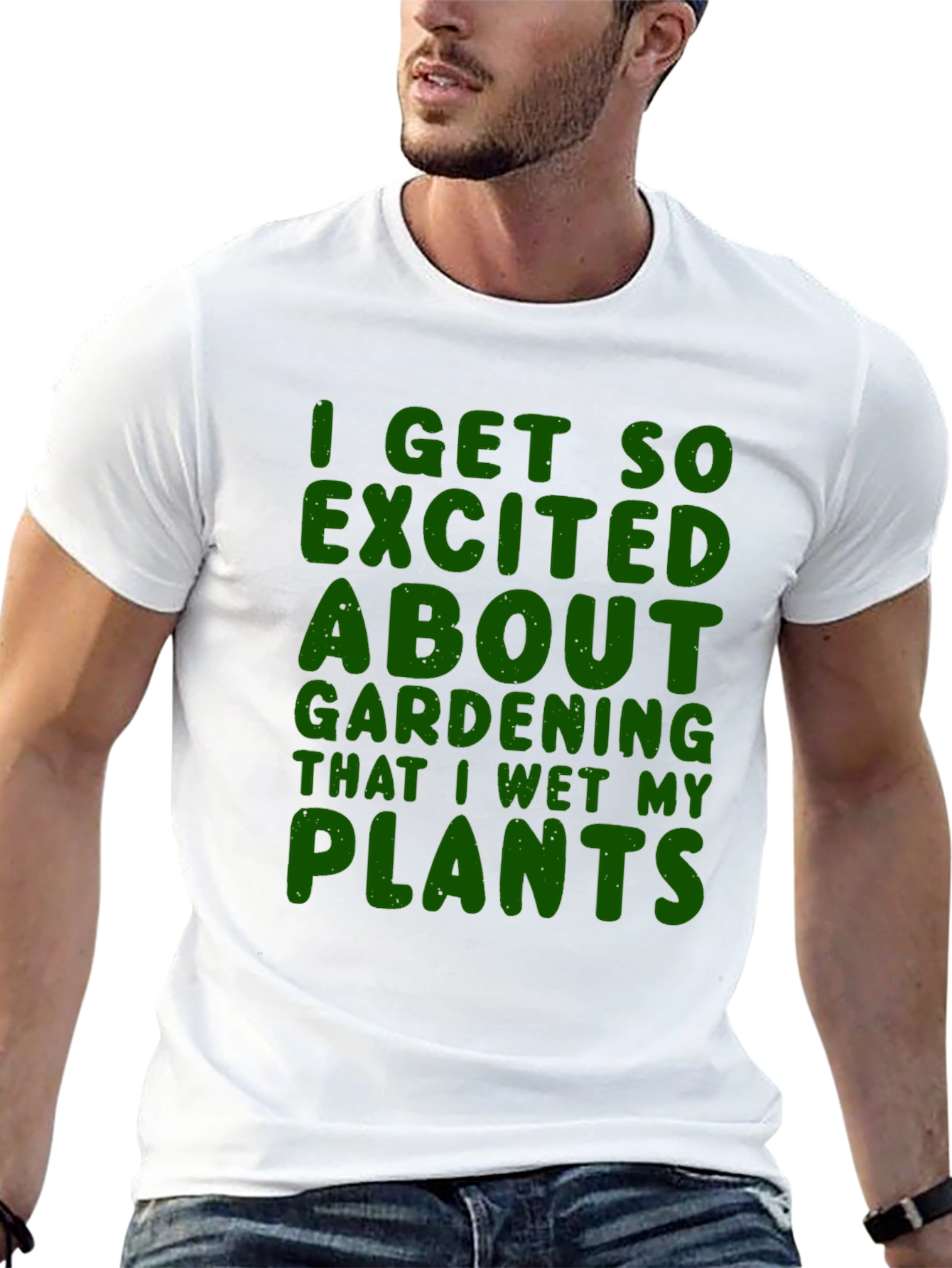 Black Gardening Humor T-Shirt - Wet My Plants view 13