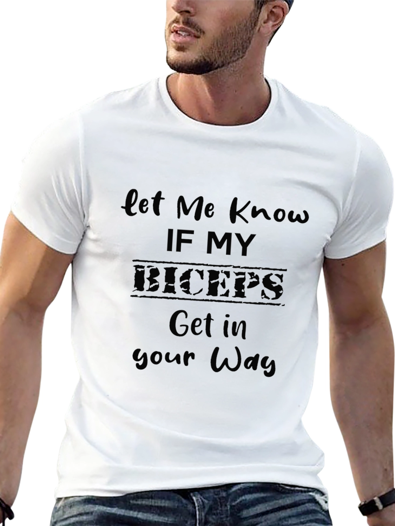 Black Biceps T-Shirt - Let Me Know Funny Gym Tee view 13