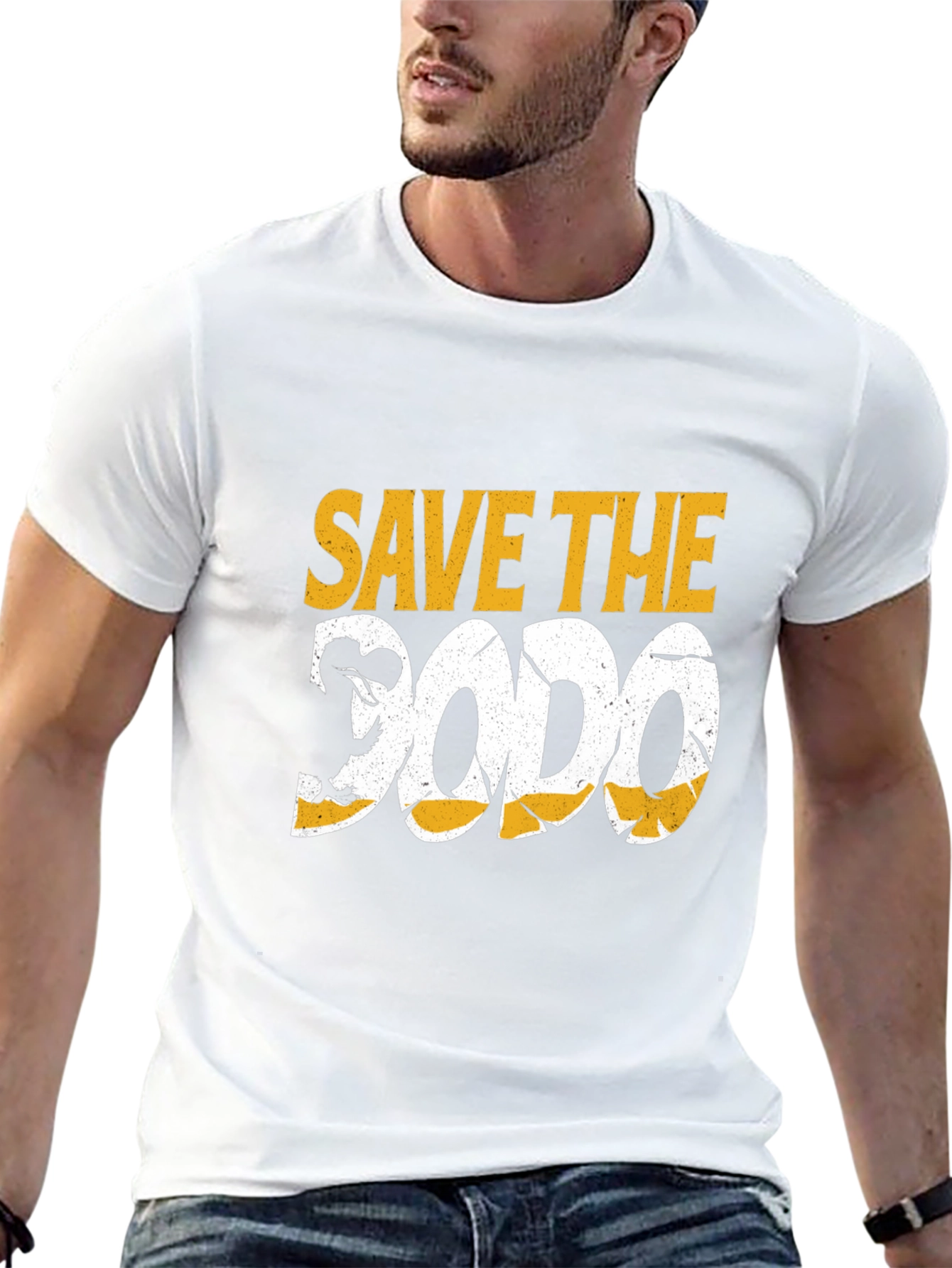 Black Save the Dodo Graphic Tee - Black Cotton T-Shirt view 13