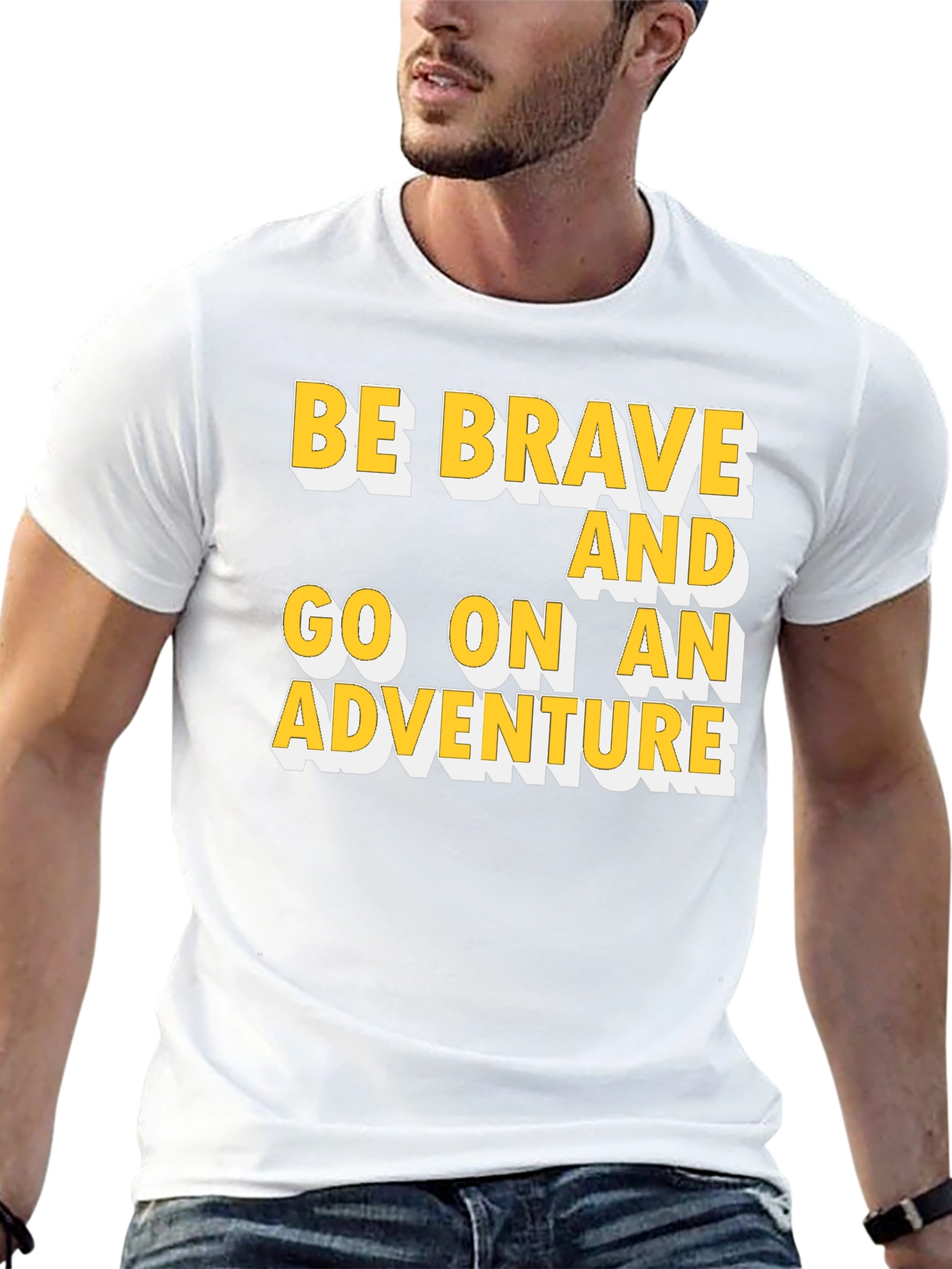 Black Be Brave Adventure Graphic Tee view 13