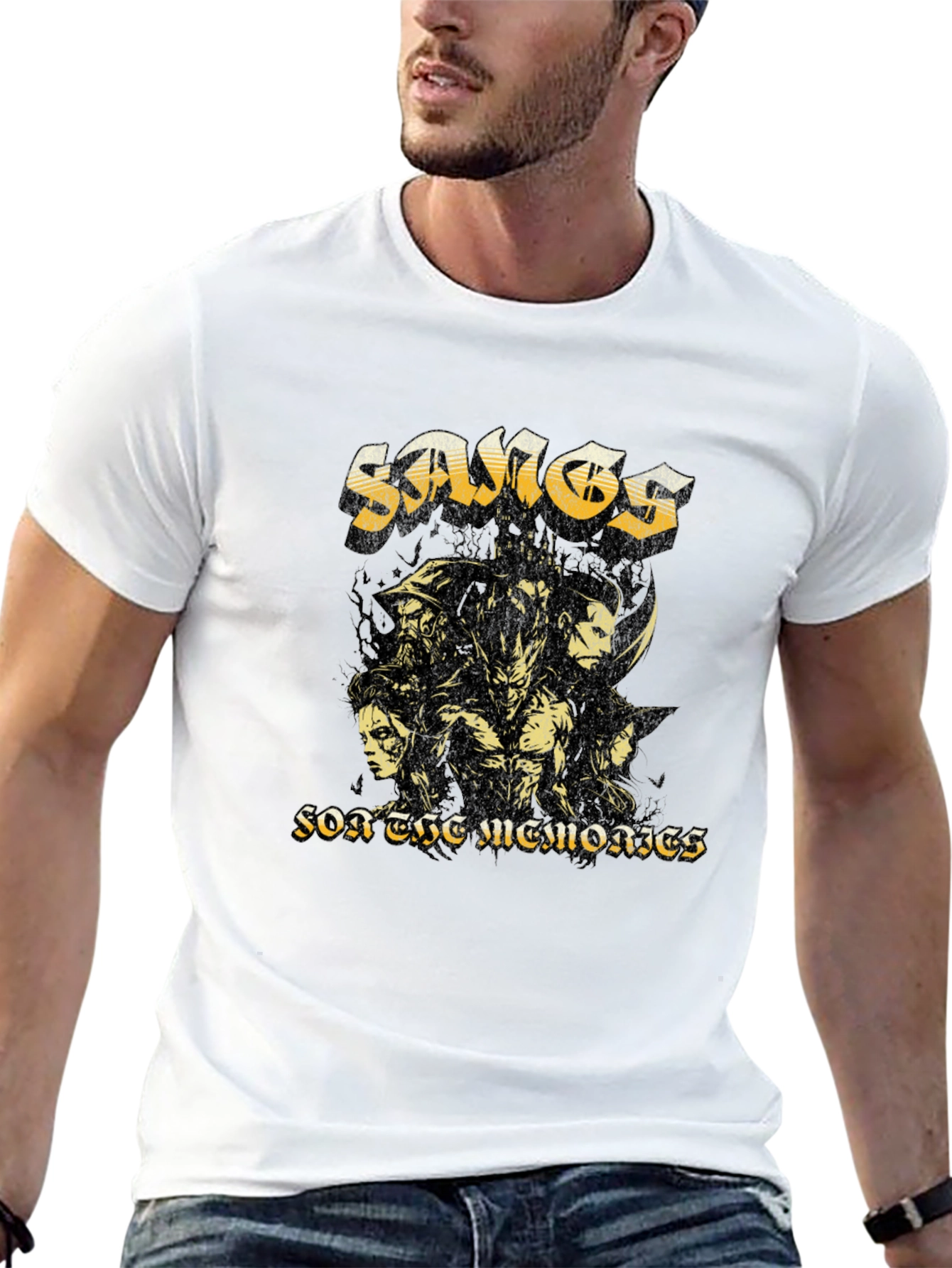 Black Samos Band Black T-Shirt - For The Memories Graphic Tee view 13