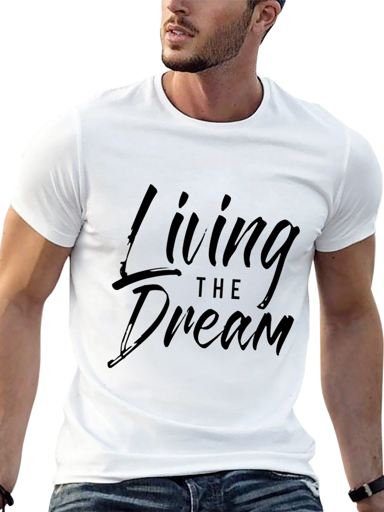 Black Living the Dream Black Graphic Tee view 13