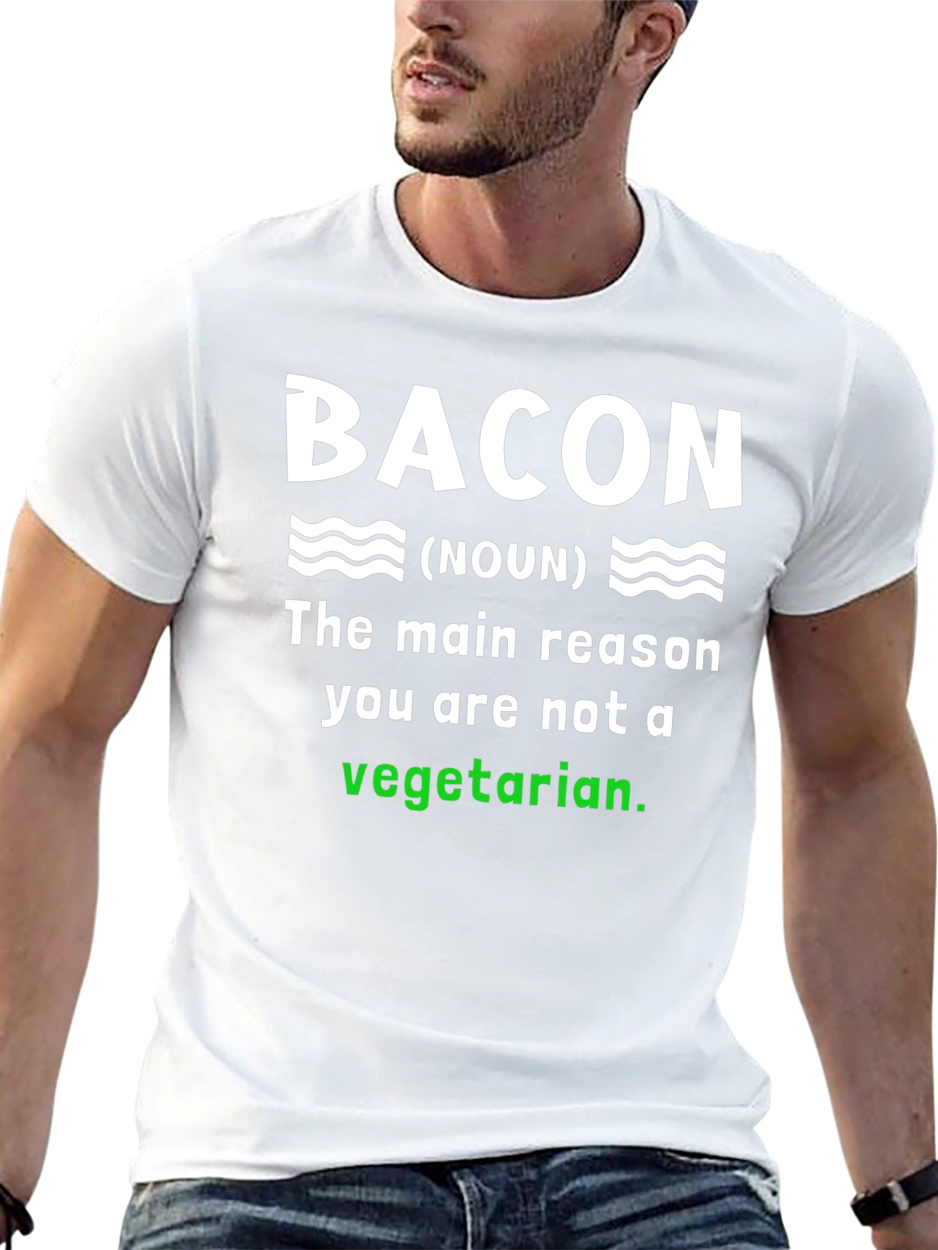 Black Bacon Noun T-Shirt - Why You're Not Vegetarian! view 13