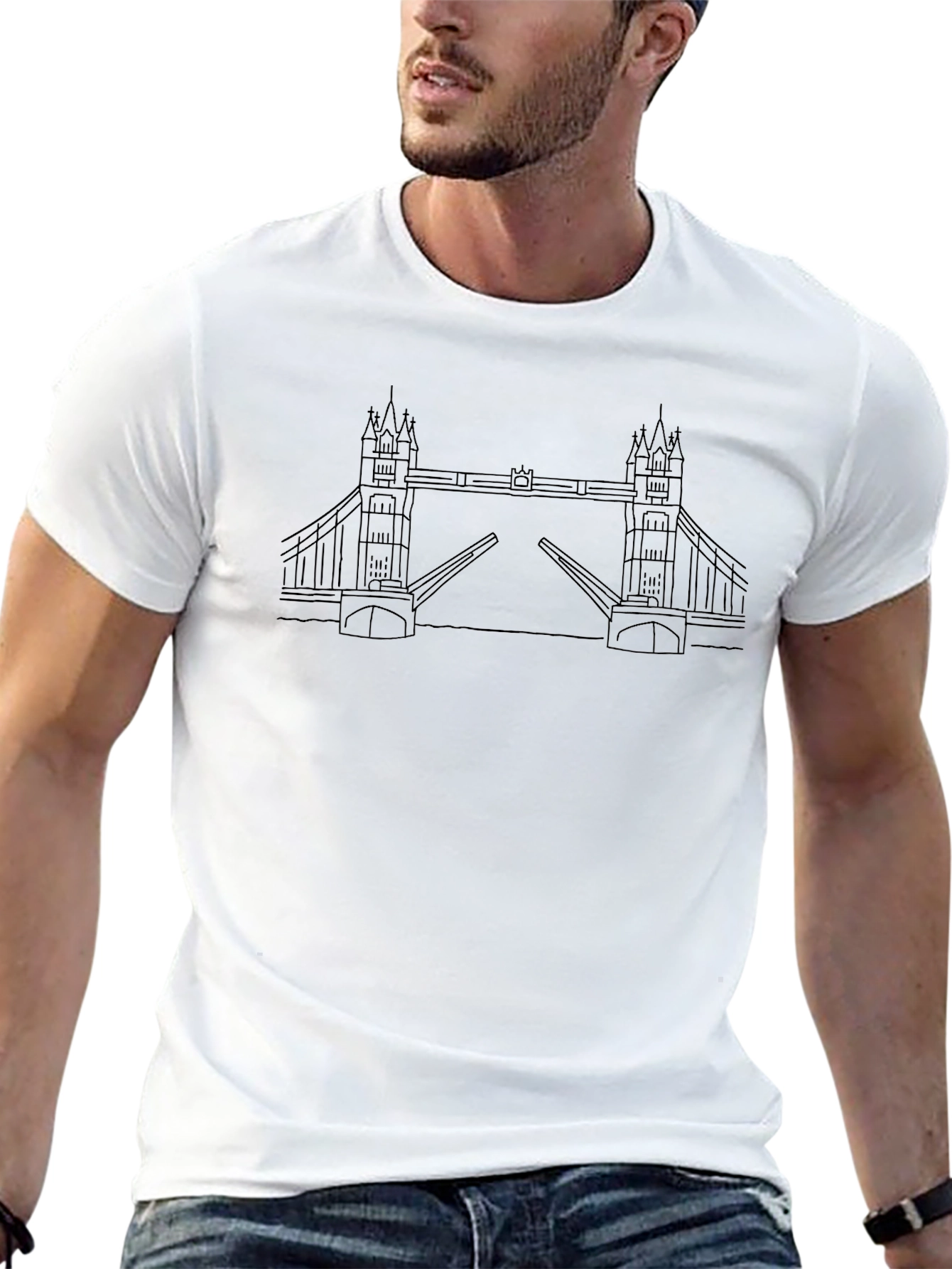 Black London Bridge Graphic Tee view 13