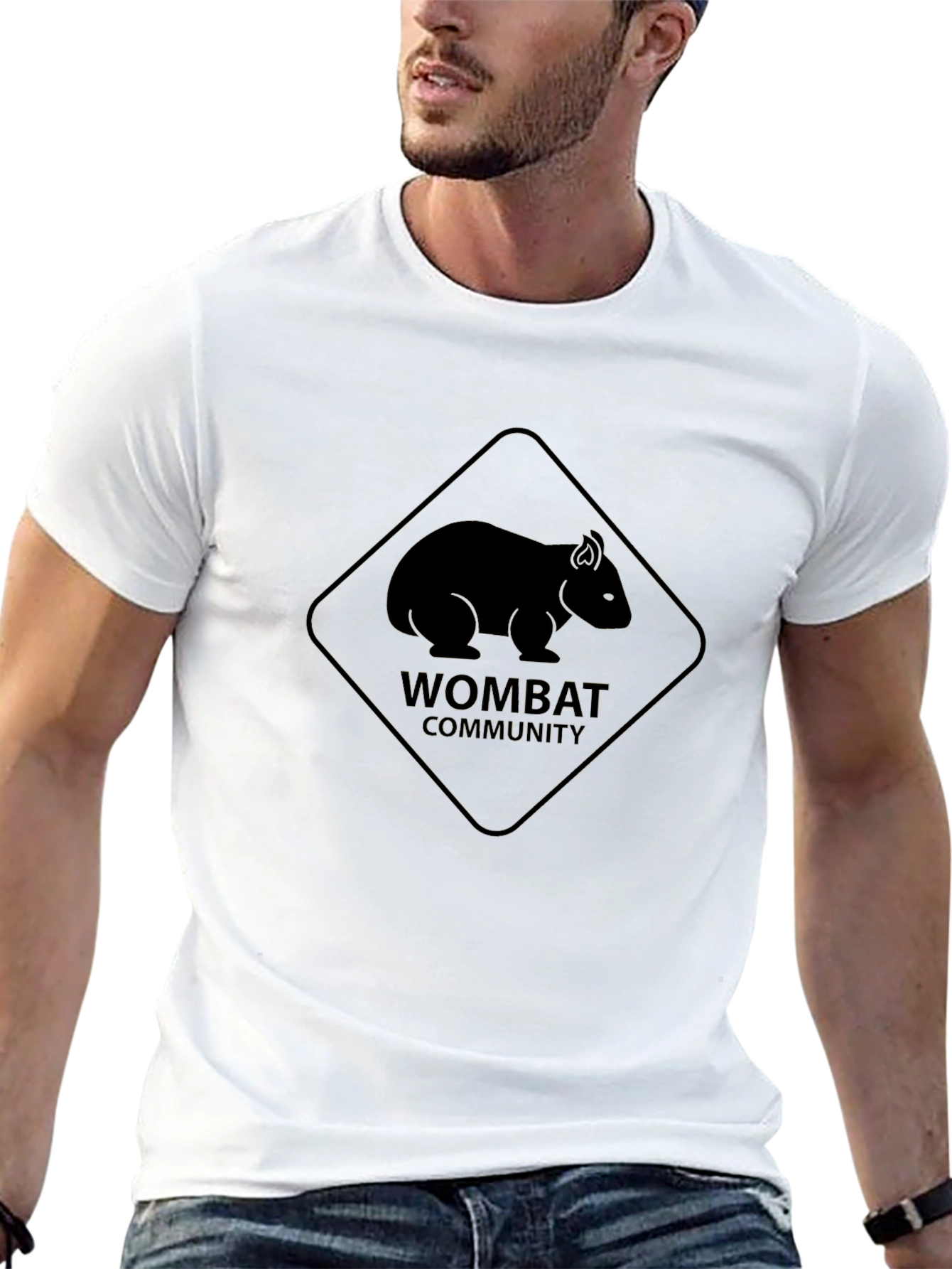 Black Wombat Community Black T-Shirt view 13