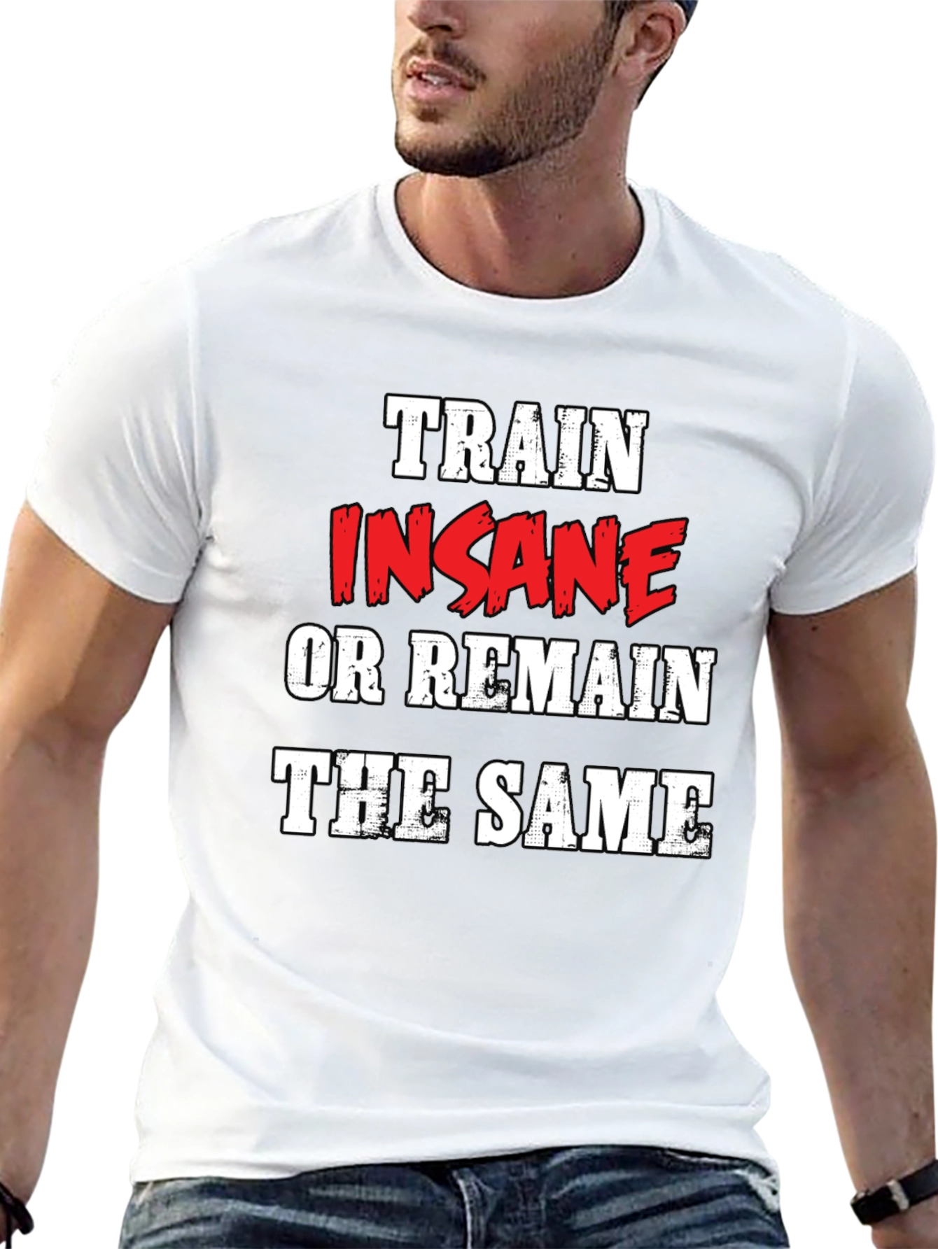 Black Train Insane Graphic Tee - Motivational Workout Shirt view 13