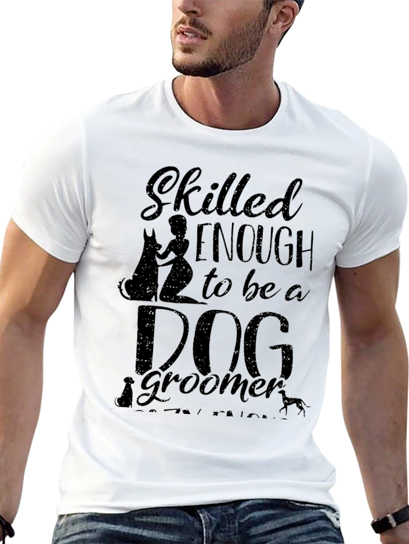 Black Dog Groomer T-Shirt - Skilled Enough Funny Pet Lover Tee view 13