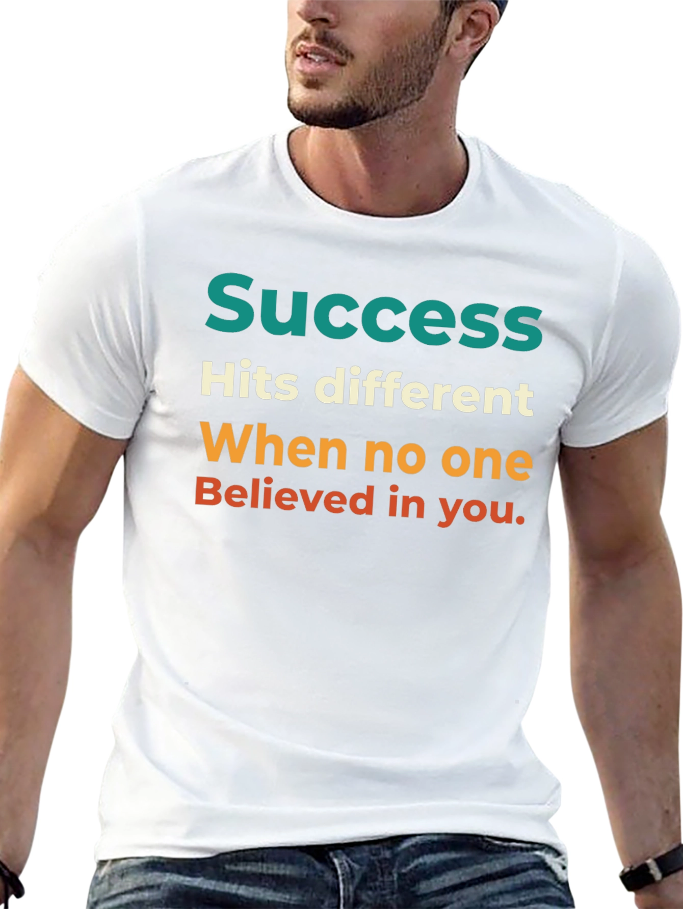 Black Success Motivational Graphic T-Shirt view 13