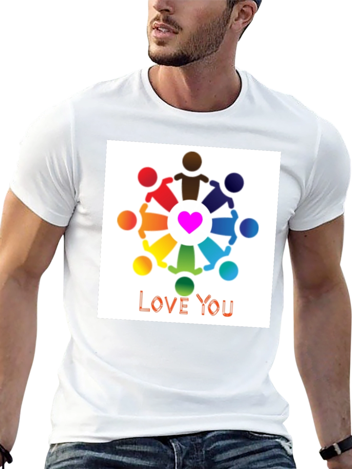 Black Love You Graphic Tee - Unity T-Shirt view 13