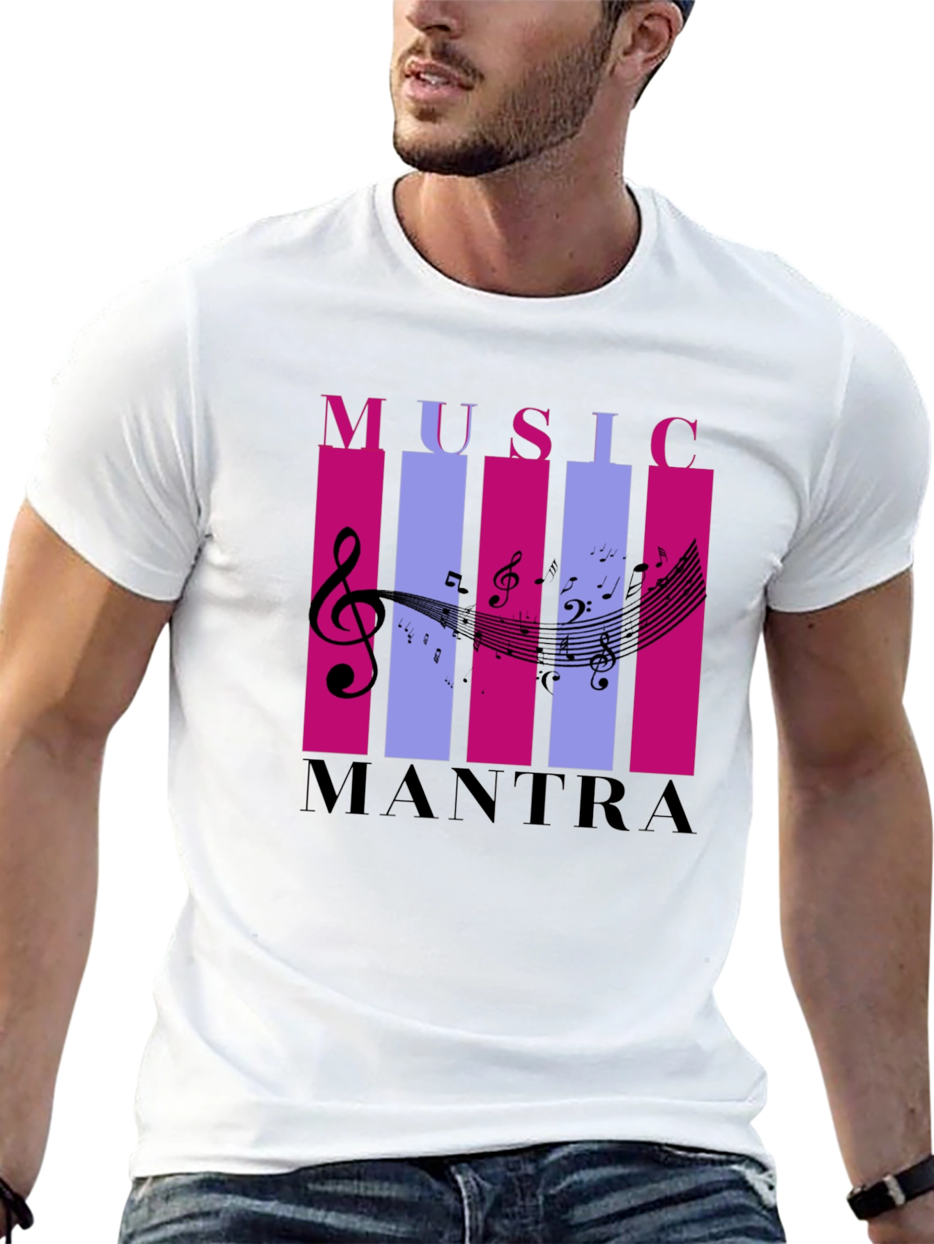 Black Music Mantra Graphic T-Shirt view 13