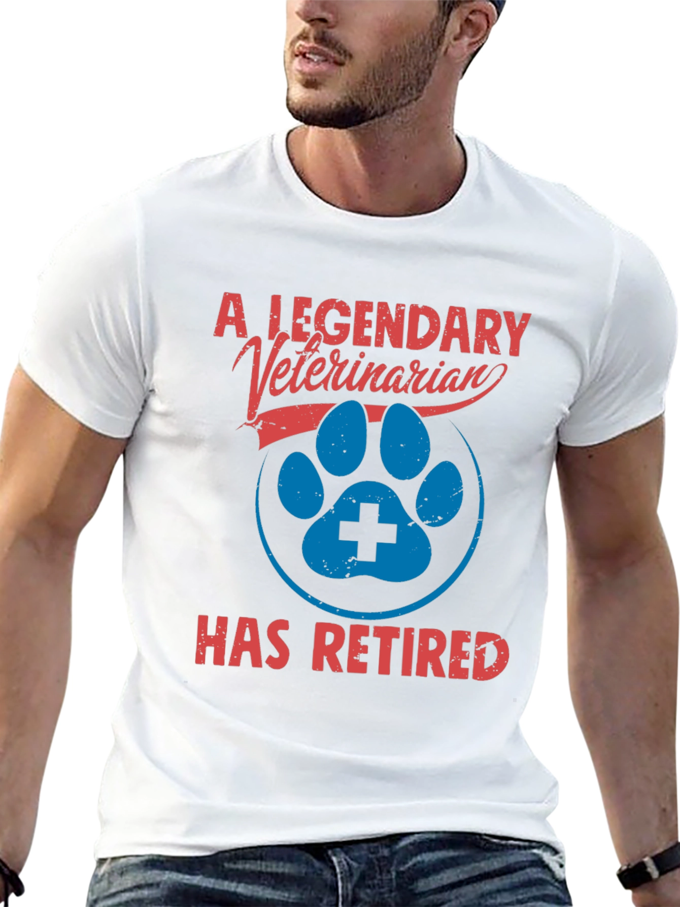 Black Legendary Veterinarian Retired T-Shirt view 13