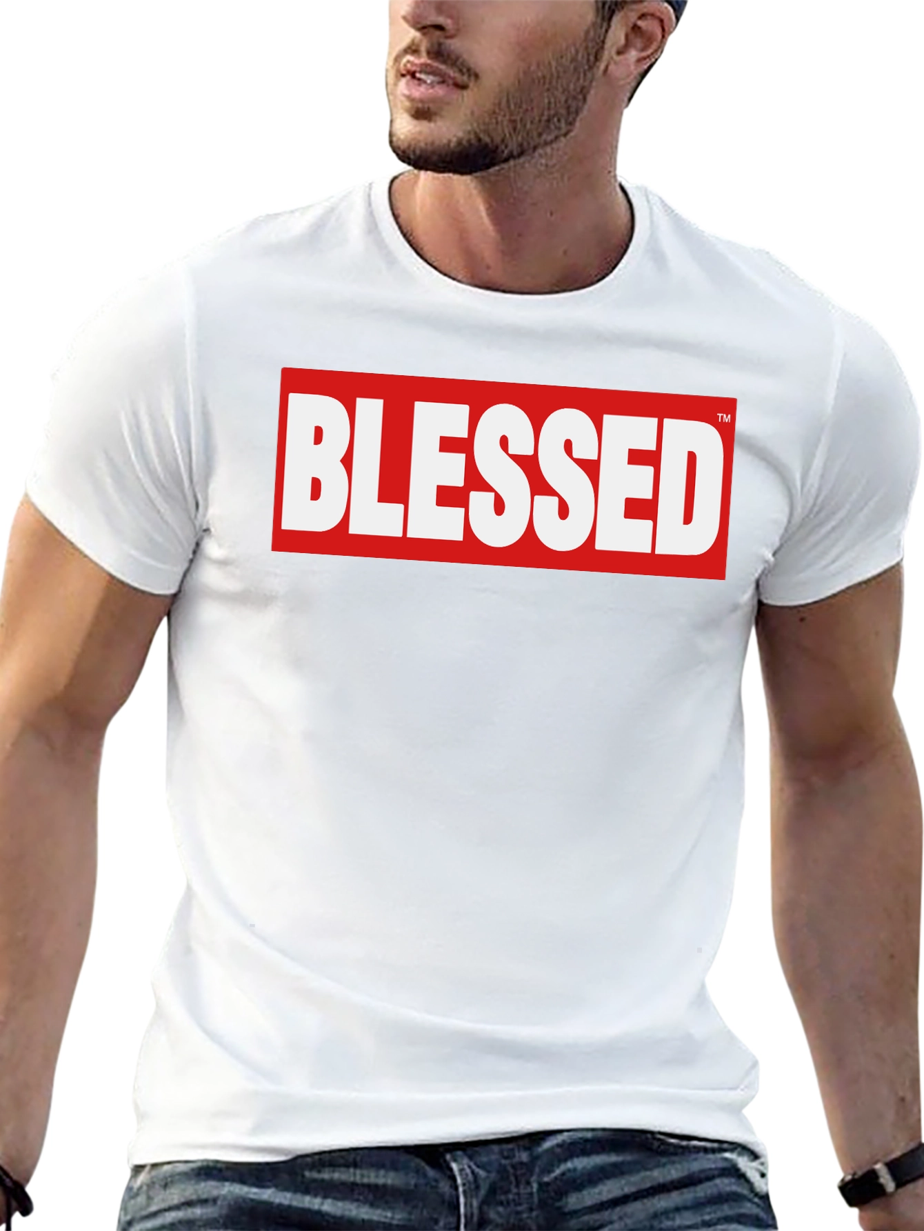 Black Blessed Graphic Tee - Stylish & Comfortable Cotton Blend view 13