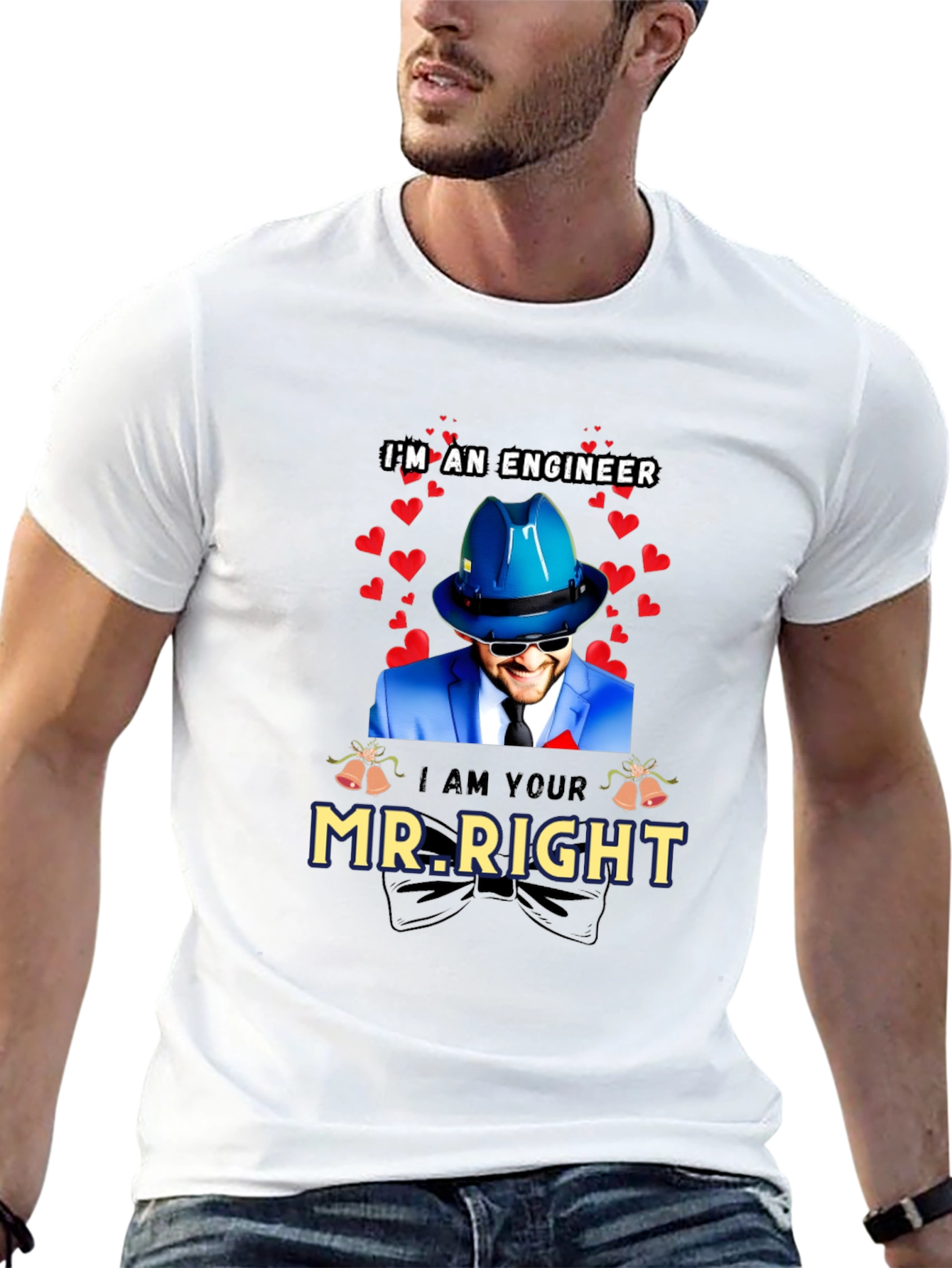 Black Engineer Mr. Right T-Shirt - Valentine's Day Gift view 13