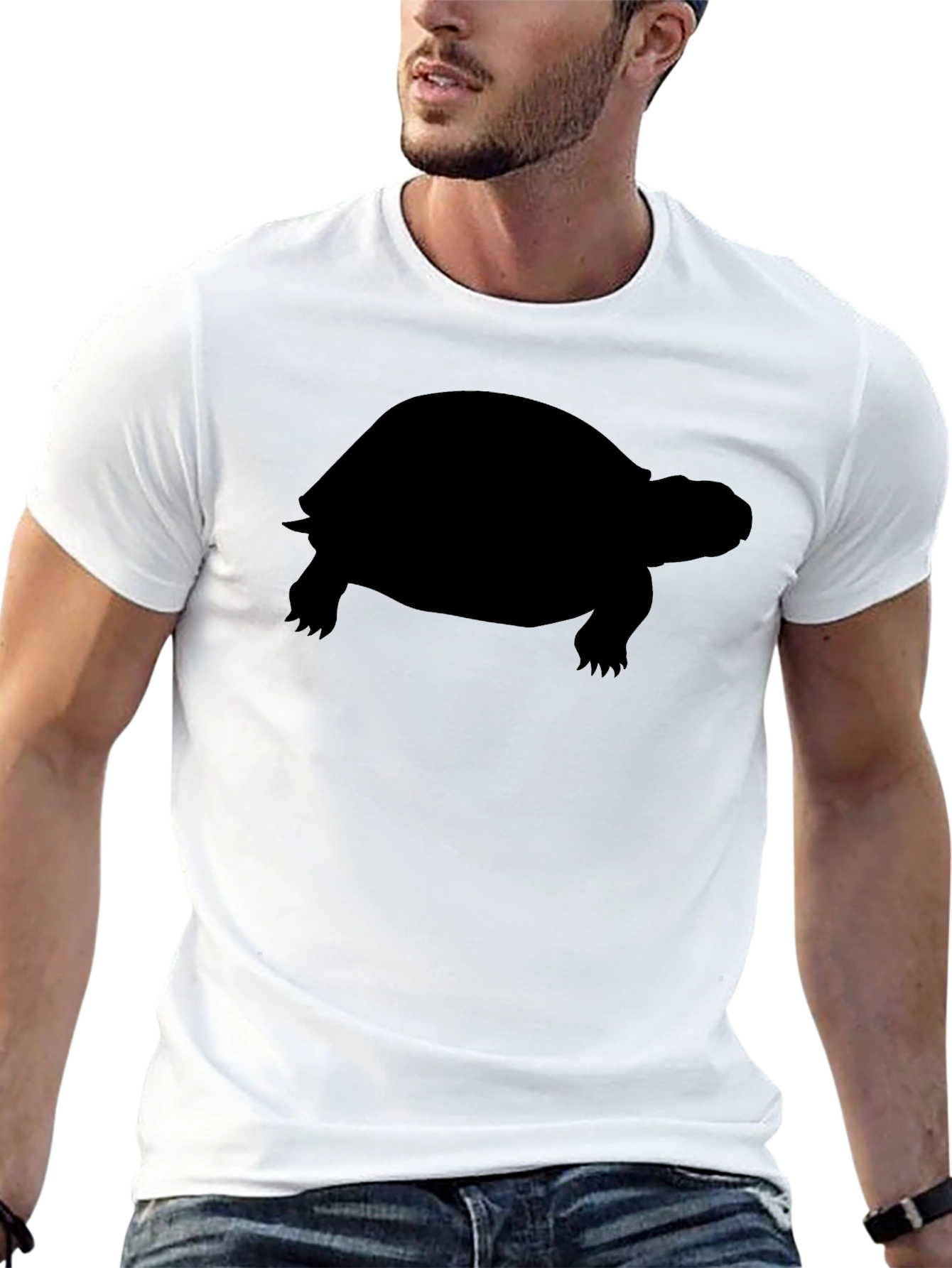 Black Black Turtle Silhouette T-Shirt view 13
