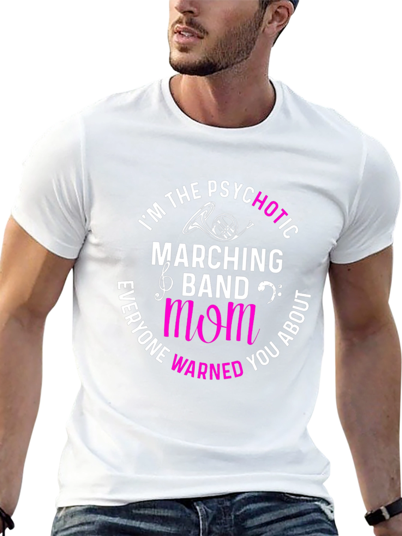 Black Psychotic Marching Band Mom T-Shirt view 13