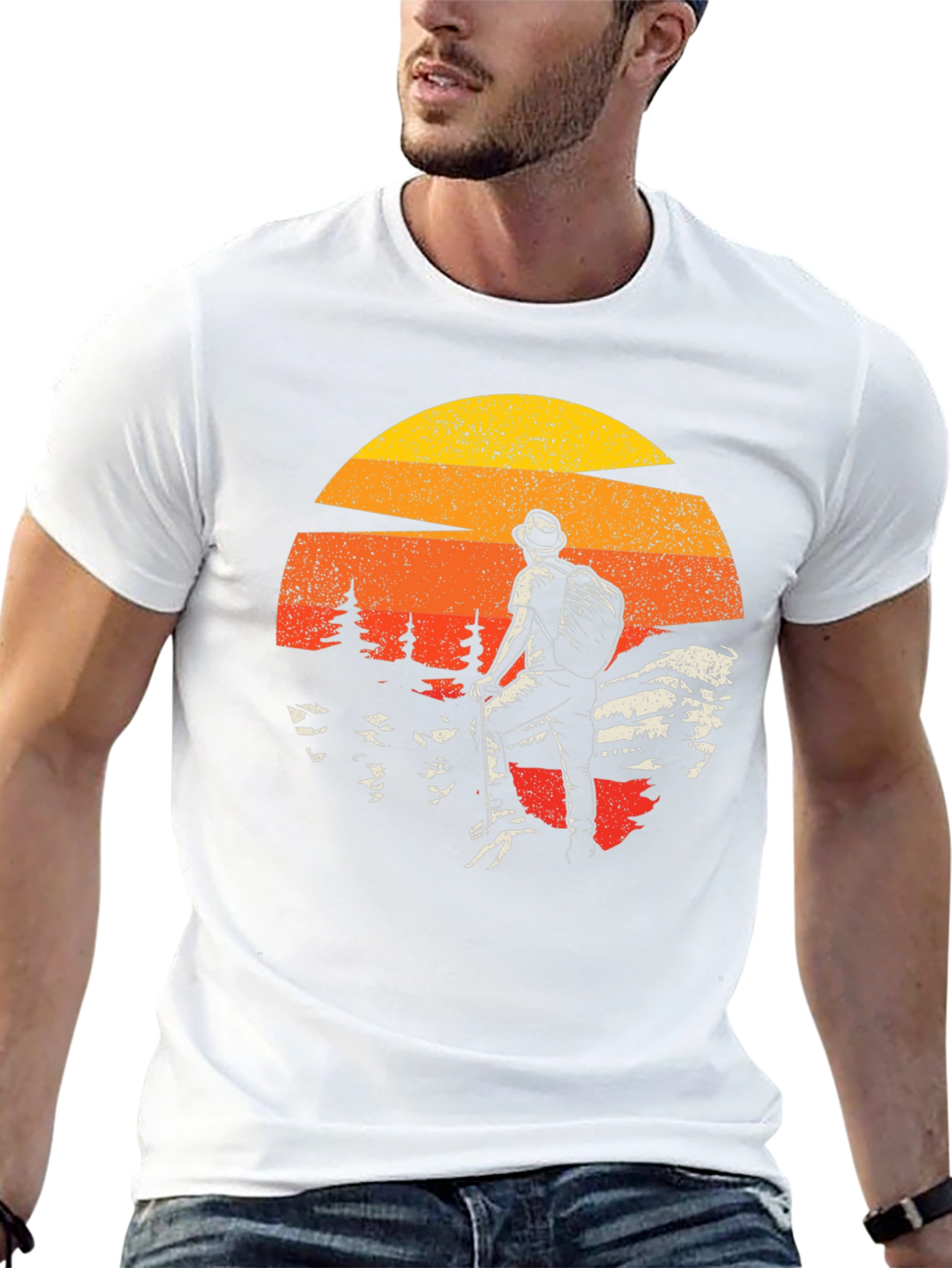 Black Retro Hiker Graphic Tee - Adventure Awaits view 13