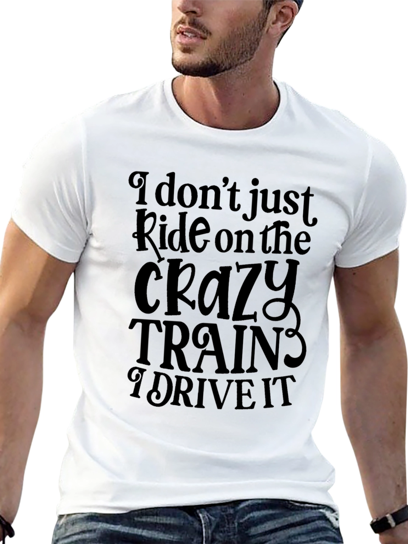 Black Crazy Trains T-Shirt - Ride or Drive? view 13