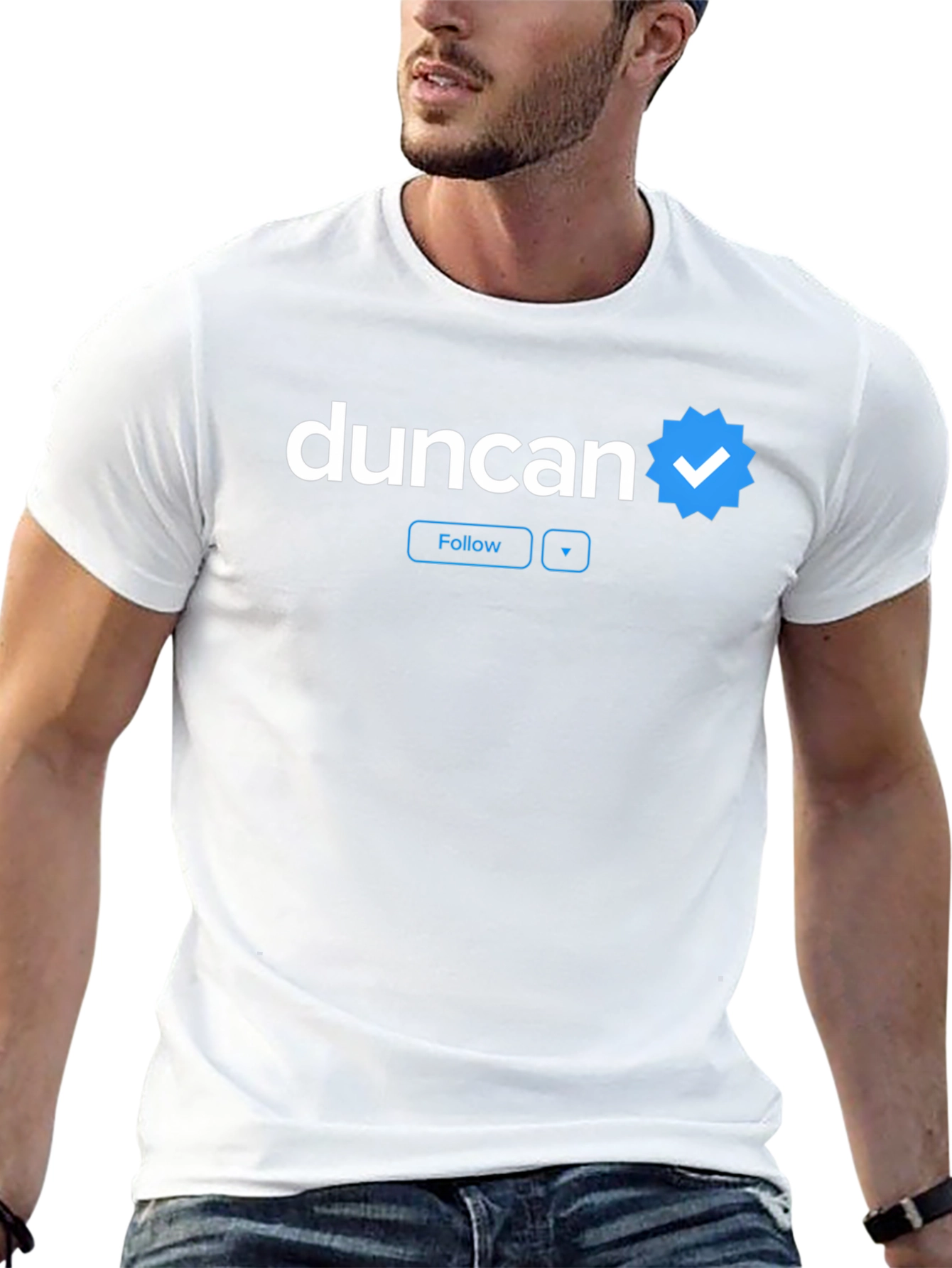 Black Duncan Verified T-Shirt - Stylish Social Media Inspired Tee view 13