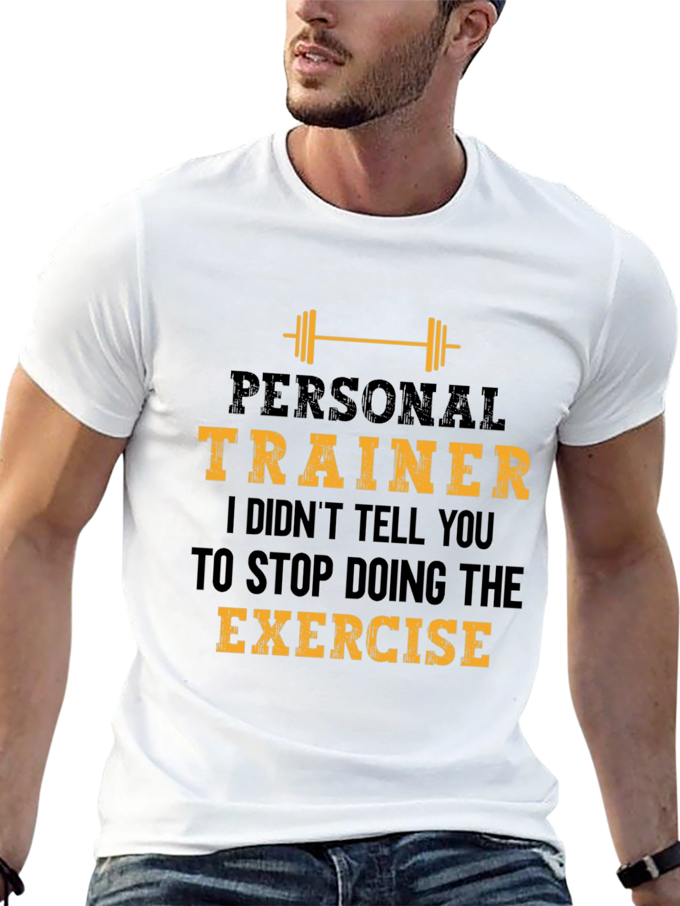 Black Personal Trainer Exercise T-Shirt view 13