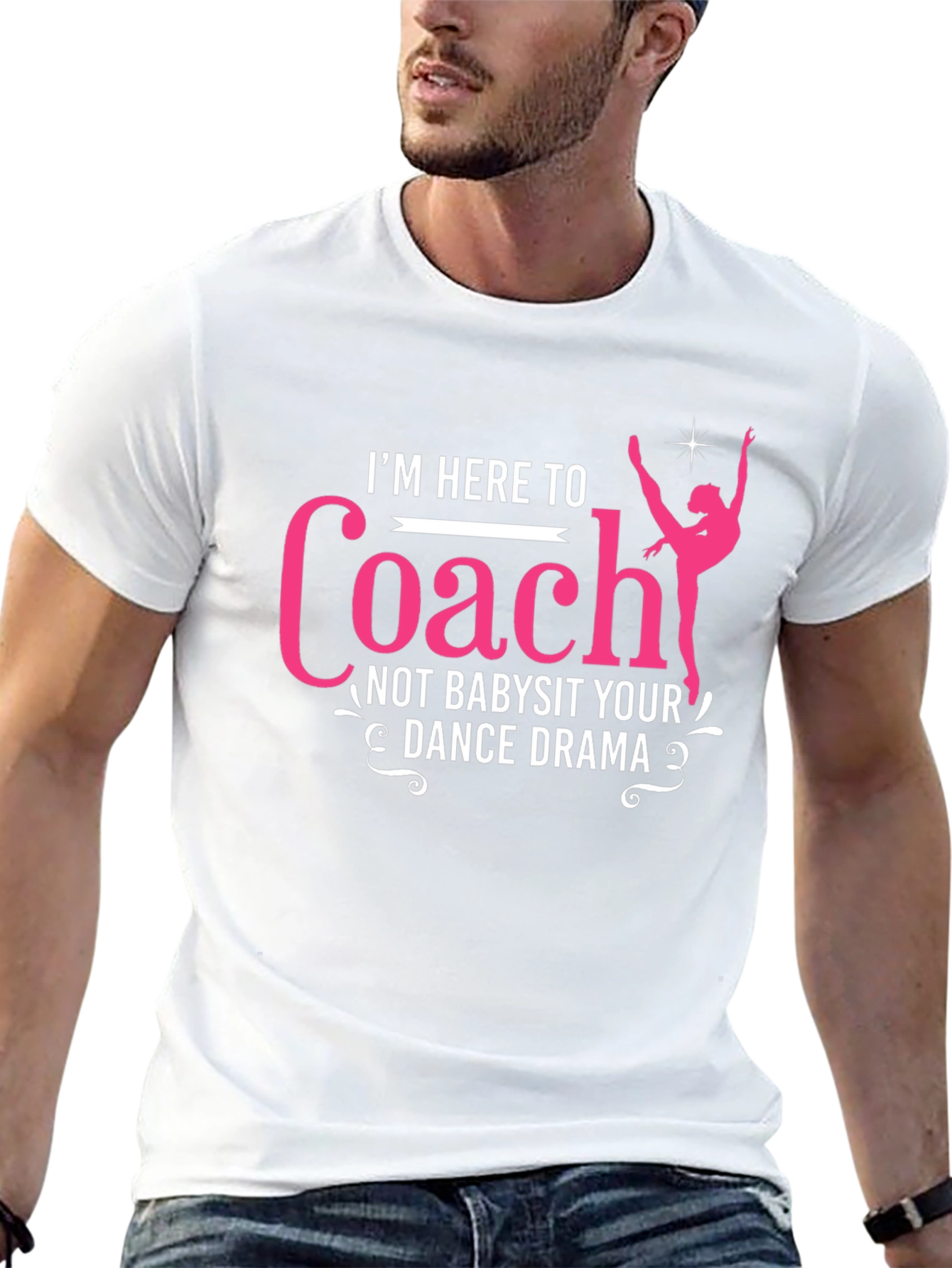 Black Dance Coach T-Shirt: I'm Here To Coach view 13