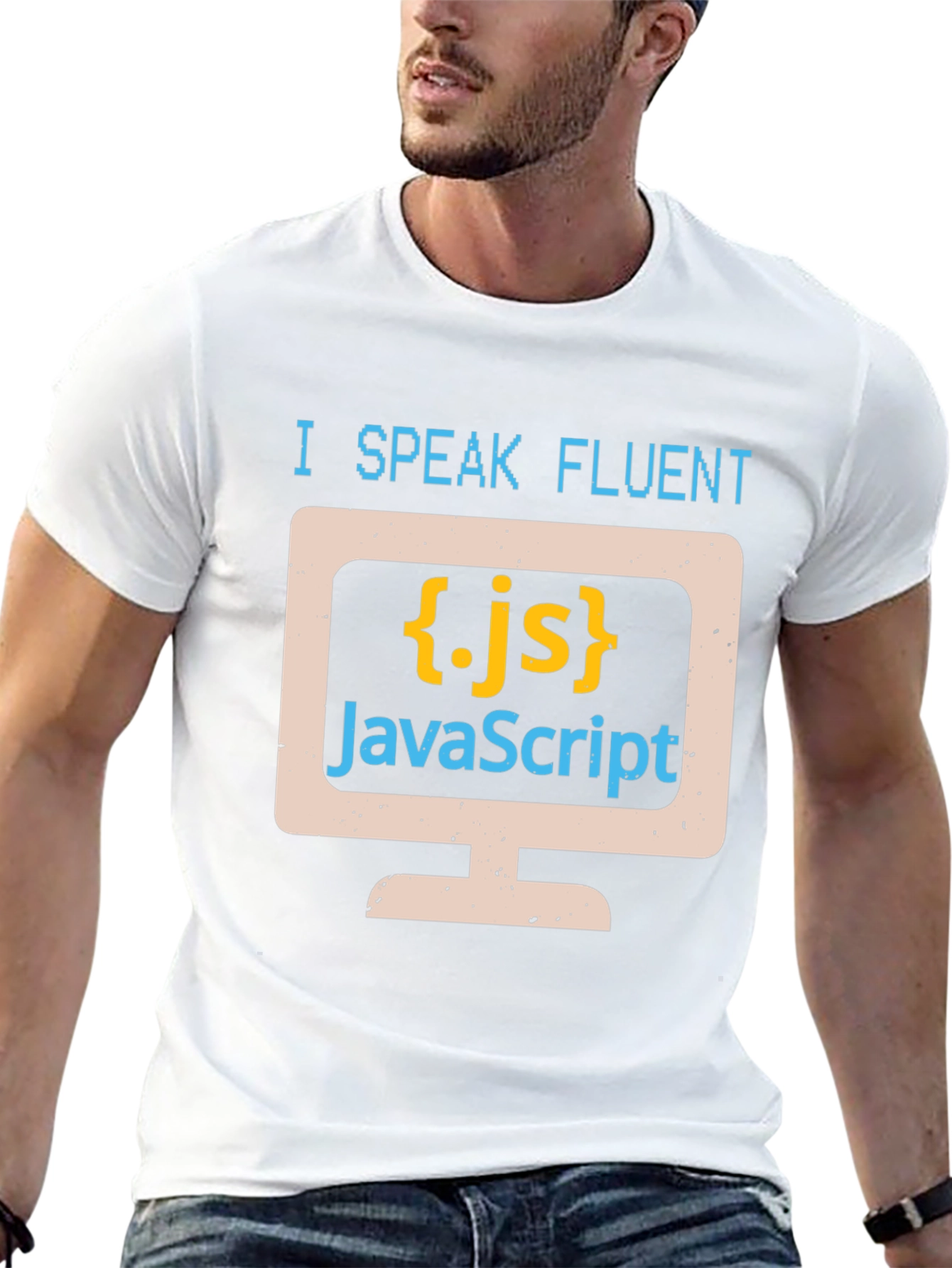 Black I Speak Fluent JavaScript Programmer T-Shirt view 13