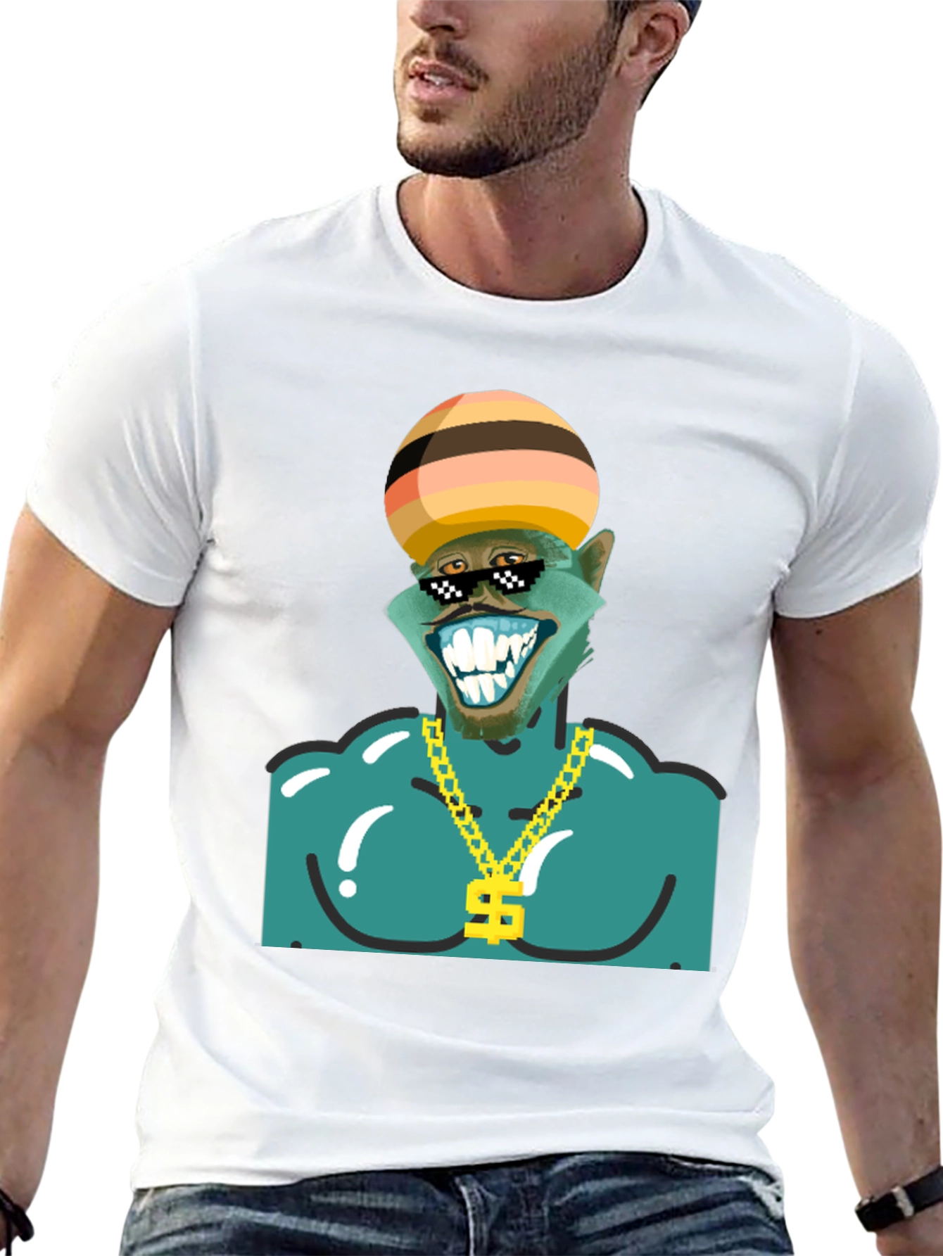 Black Funky Monkey Graphic Tee view 13