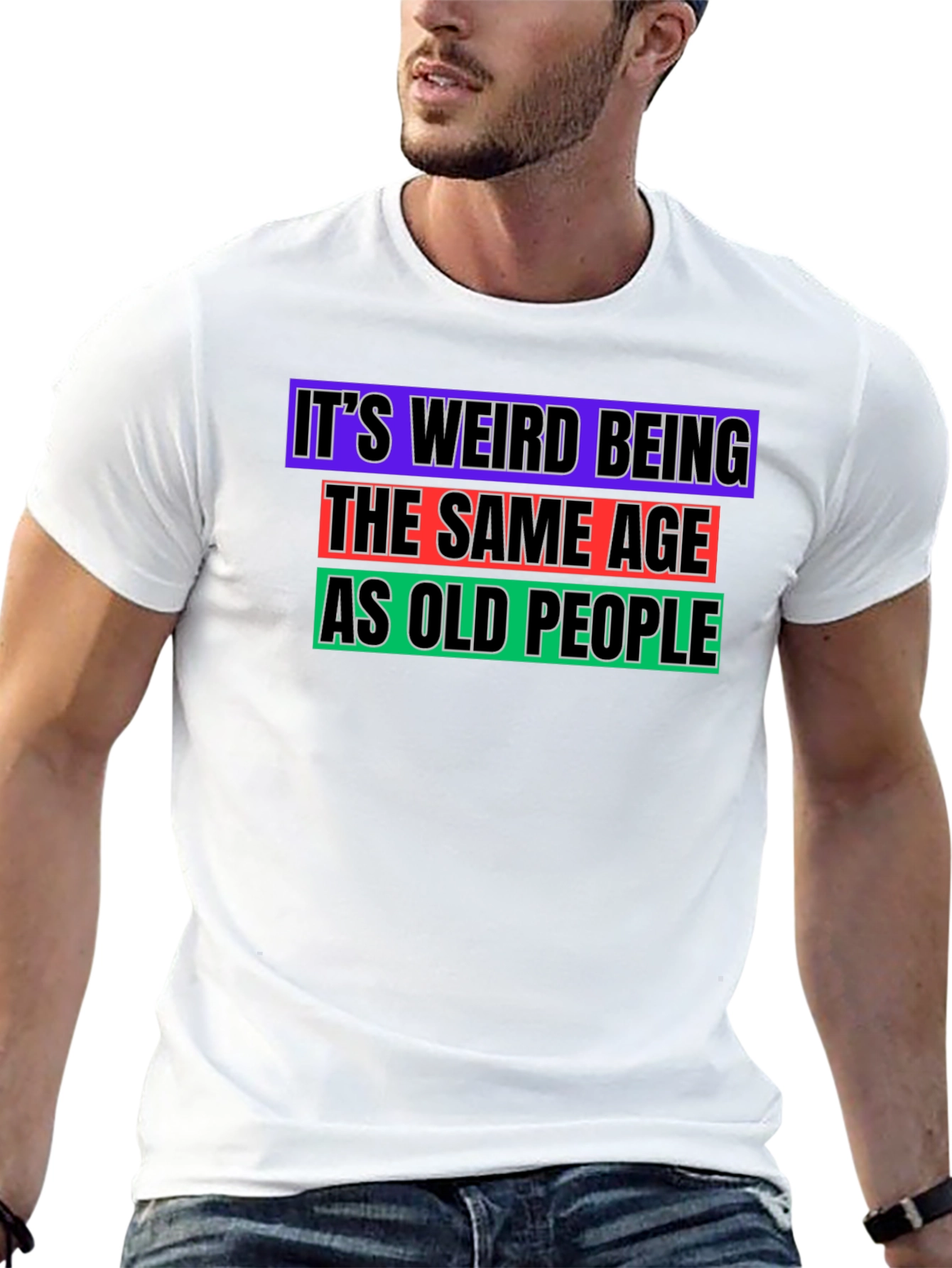 Black Funny Old People Age Humor T-Shirt view 13